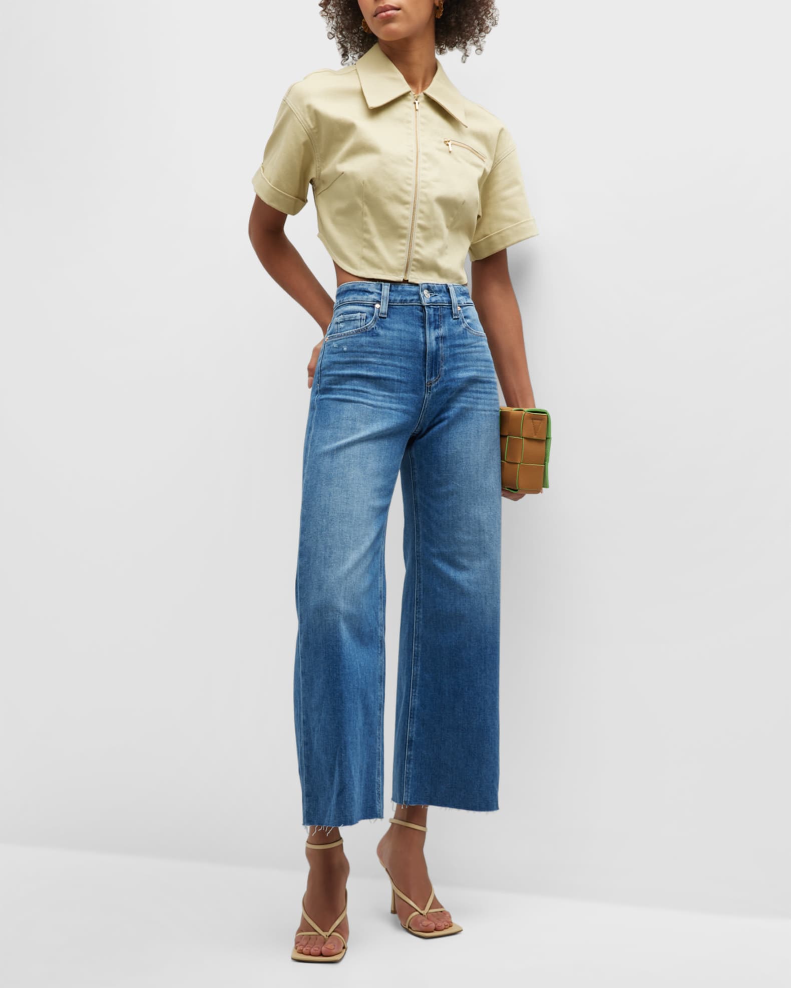 Anessa Wide Leg Cropped Jeans