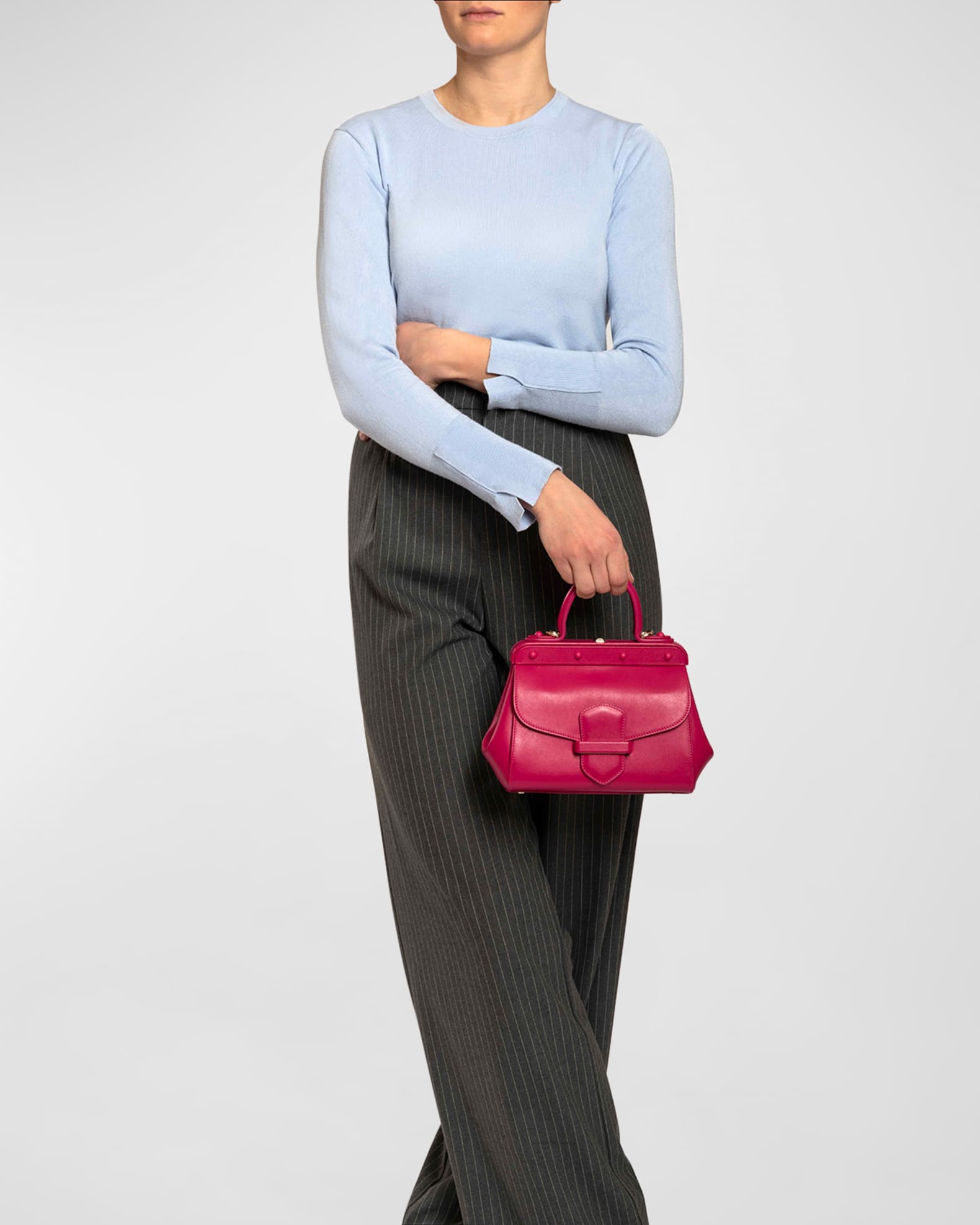 Margherita Small Leather Top-Handle Bag 1
