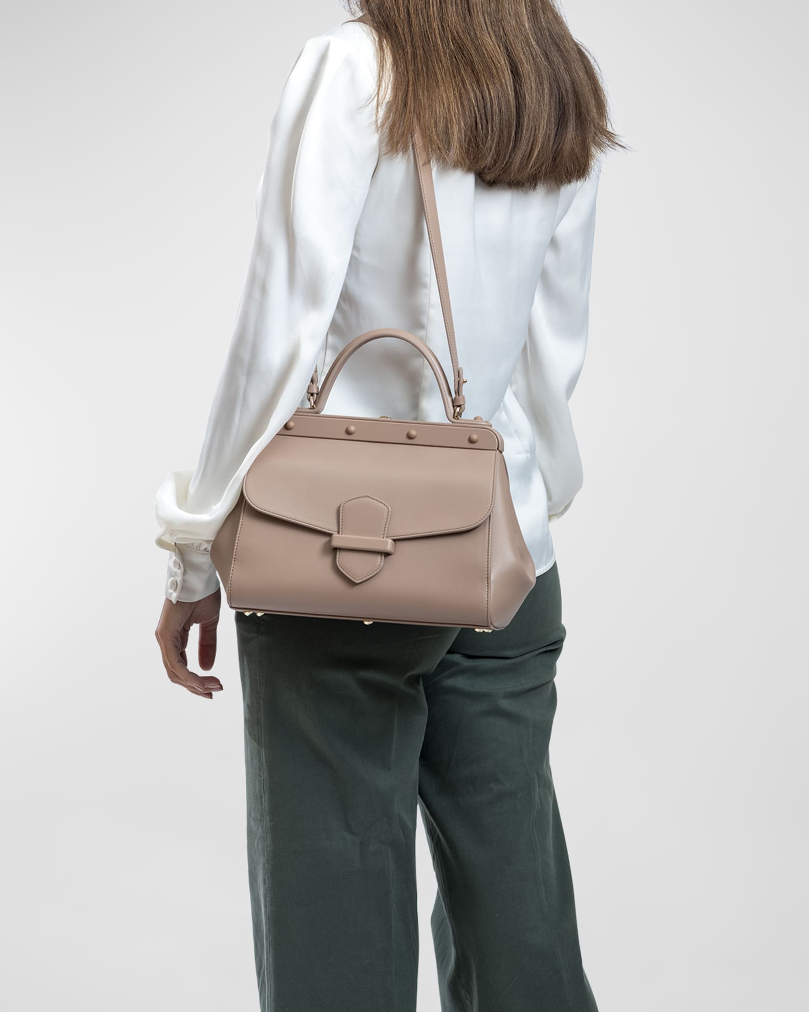 Margherita Medium Leather Top-Handle Bag 1