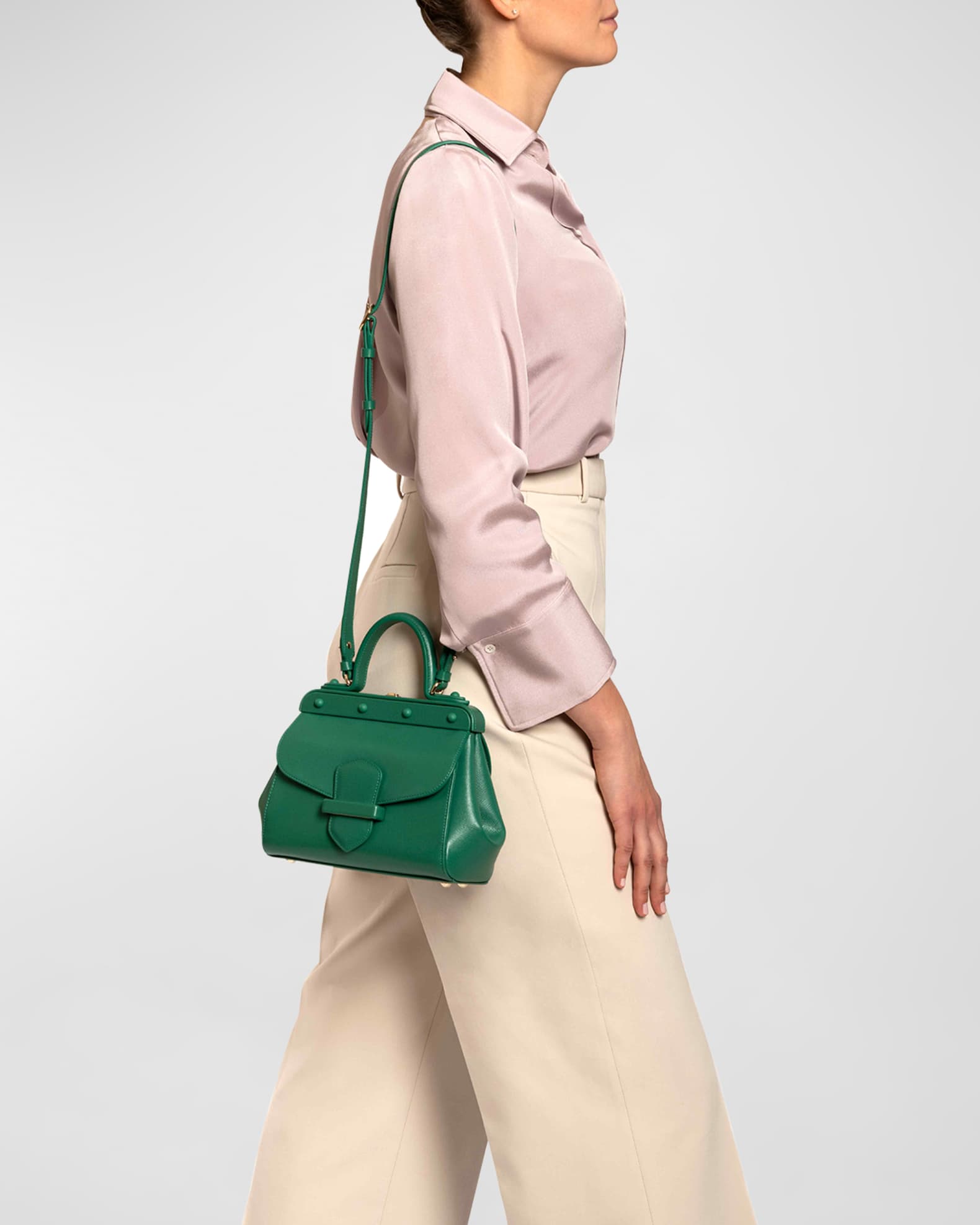 Margherita Small Leather Top-Handle Bag 1