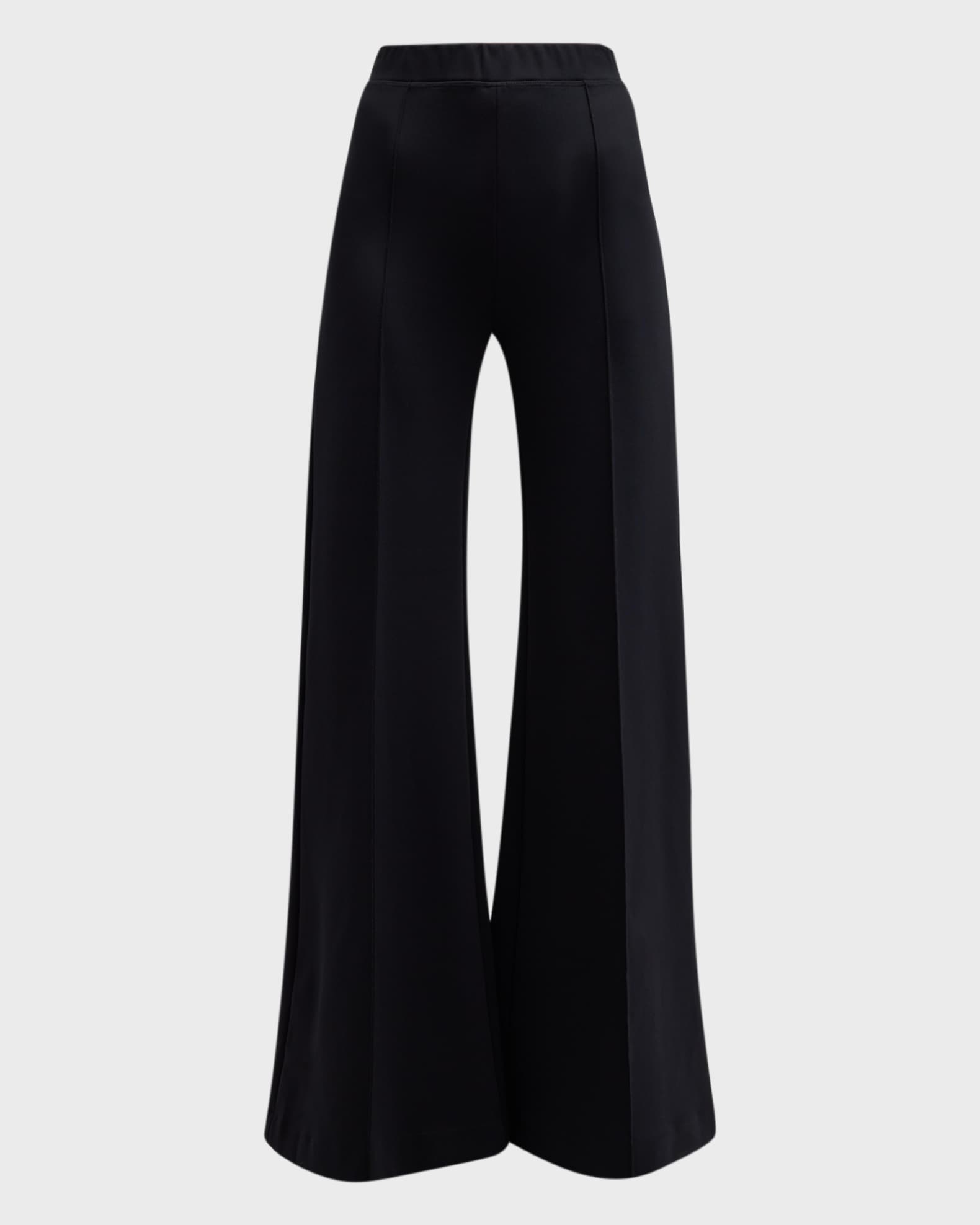 Rosetta Getty Pintuck WideLeg Scuba Jersey PullOn Pants Neiman Marcus