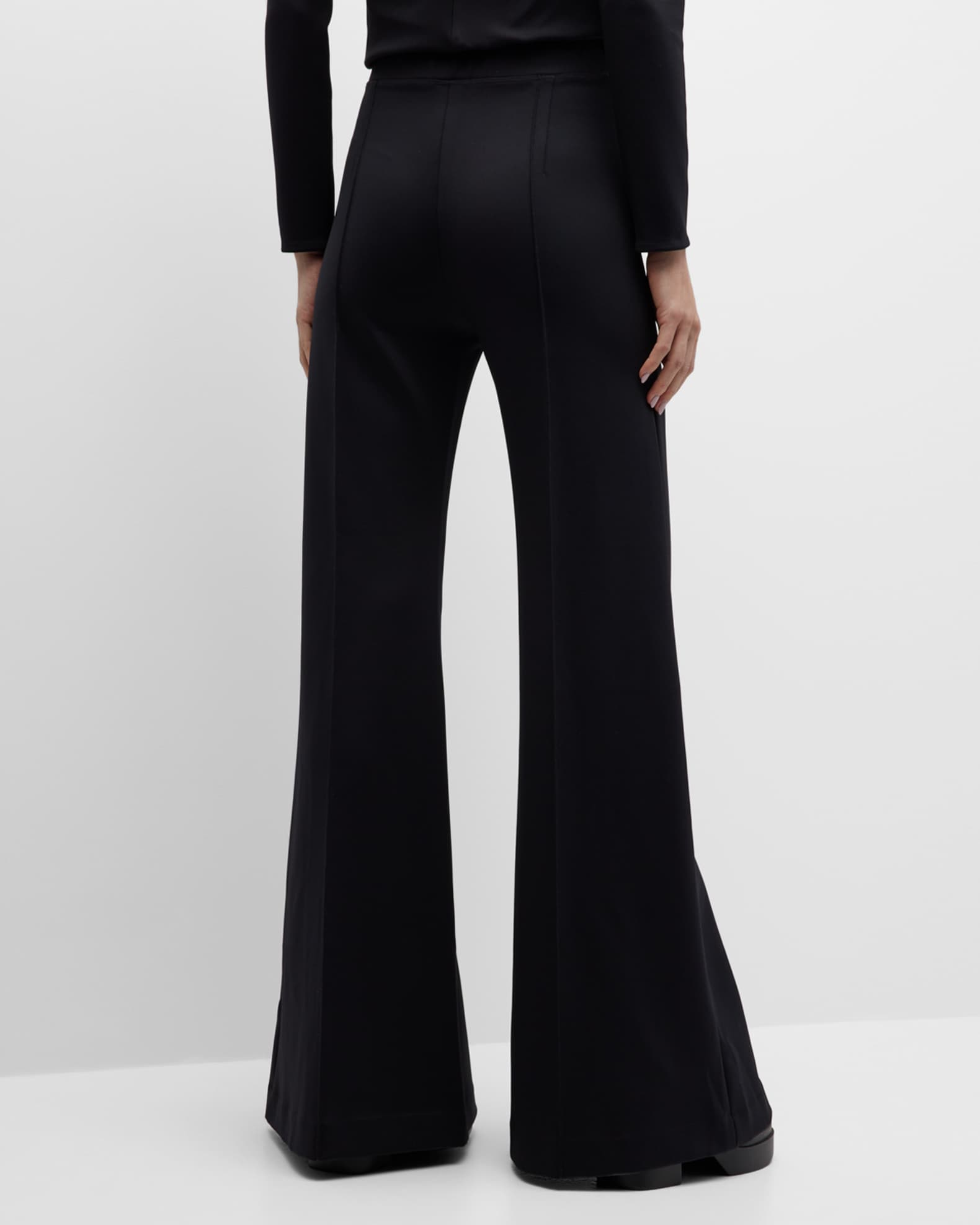 Rosetta Getty Pintuck WideLeg Scuba Jersey PullOn Pants Neiman Marcus