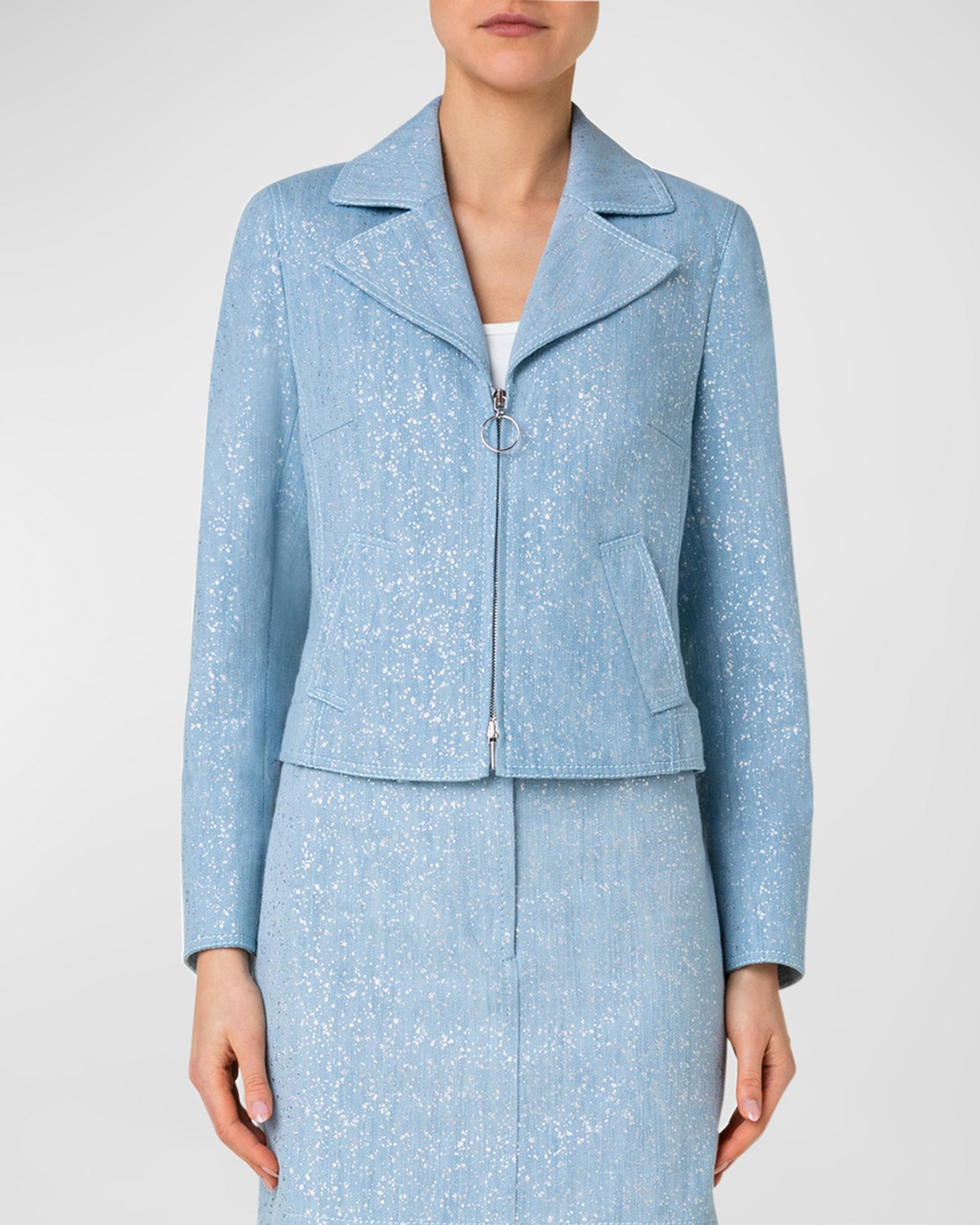 Silver Sprinkle Cotton Stretch Denim Collection | Neiman Marcus