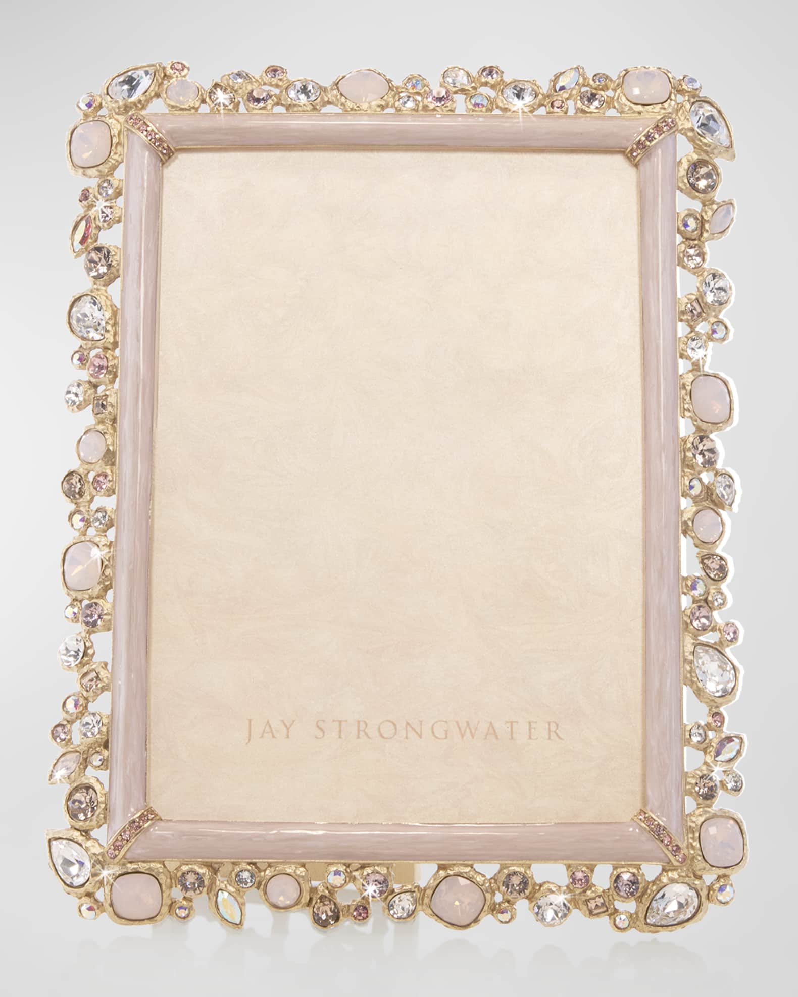 Jay Strongwater Baby Pink Bejeweled Frame, 5" x 7" Neiman Marcus