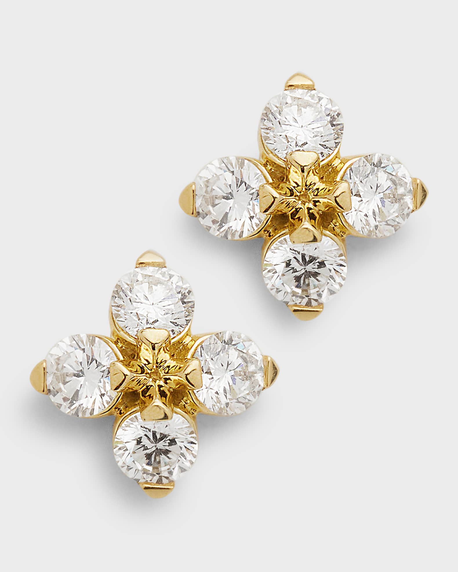 Roberto Coin 18K Yellow Gold Love in Verona Diamond Stud