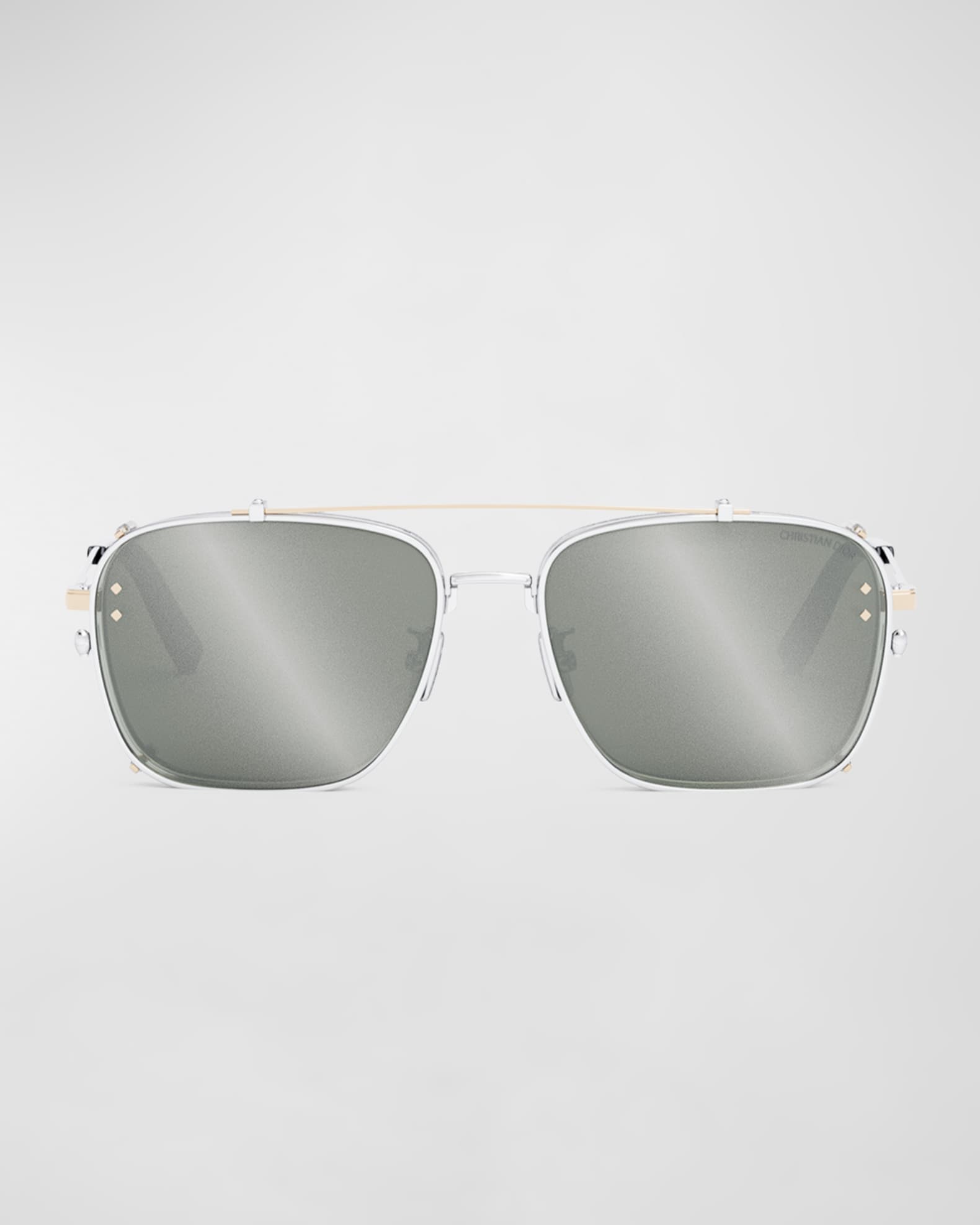 Dior - CD Diamond S4U Gray and Beige Mirrored Square Sunglasses - Men