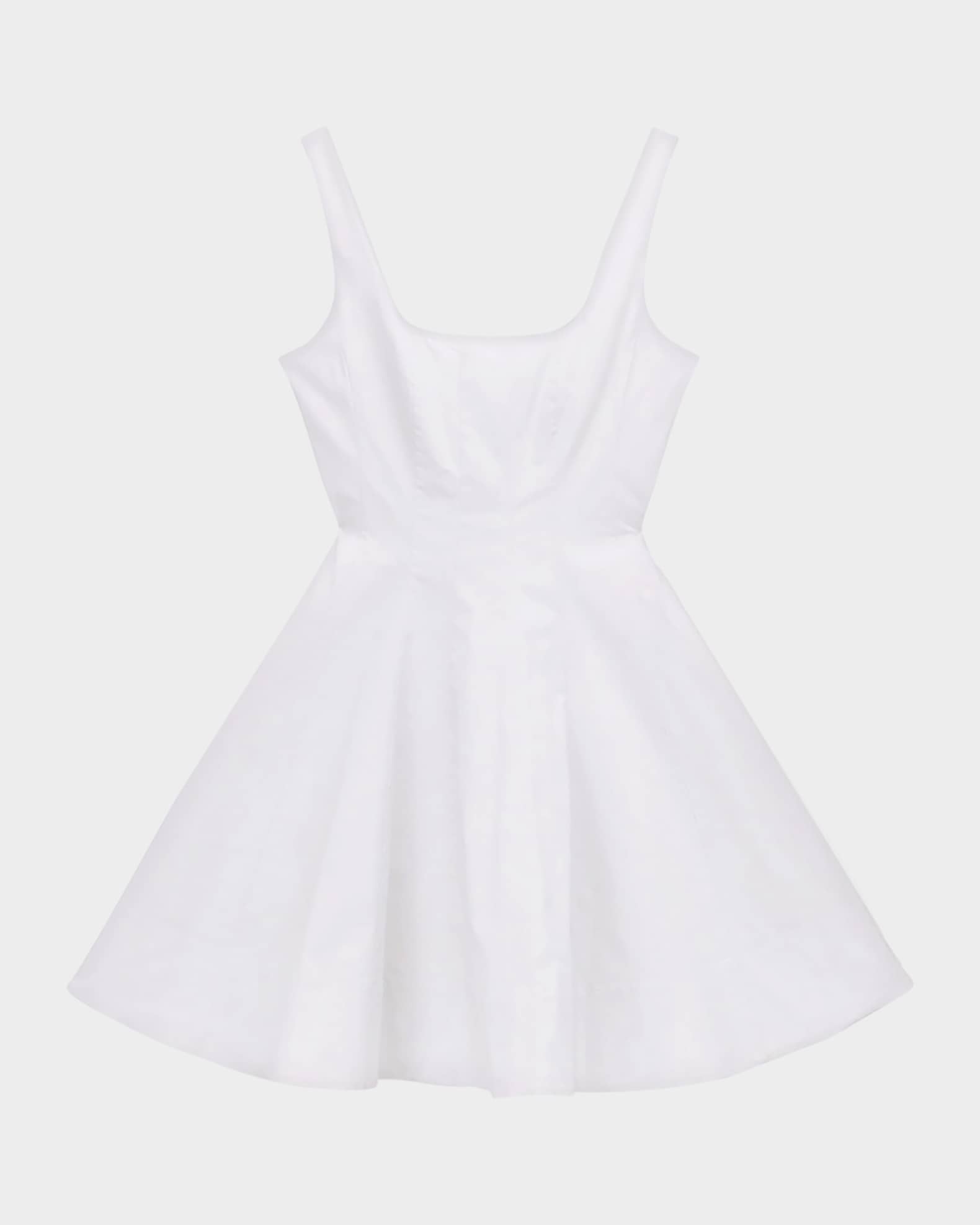 staud corset mini dress STAUD Landscape Fit & Flare Corset Mini Dress