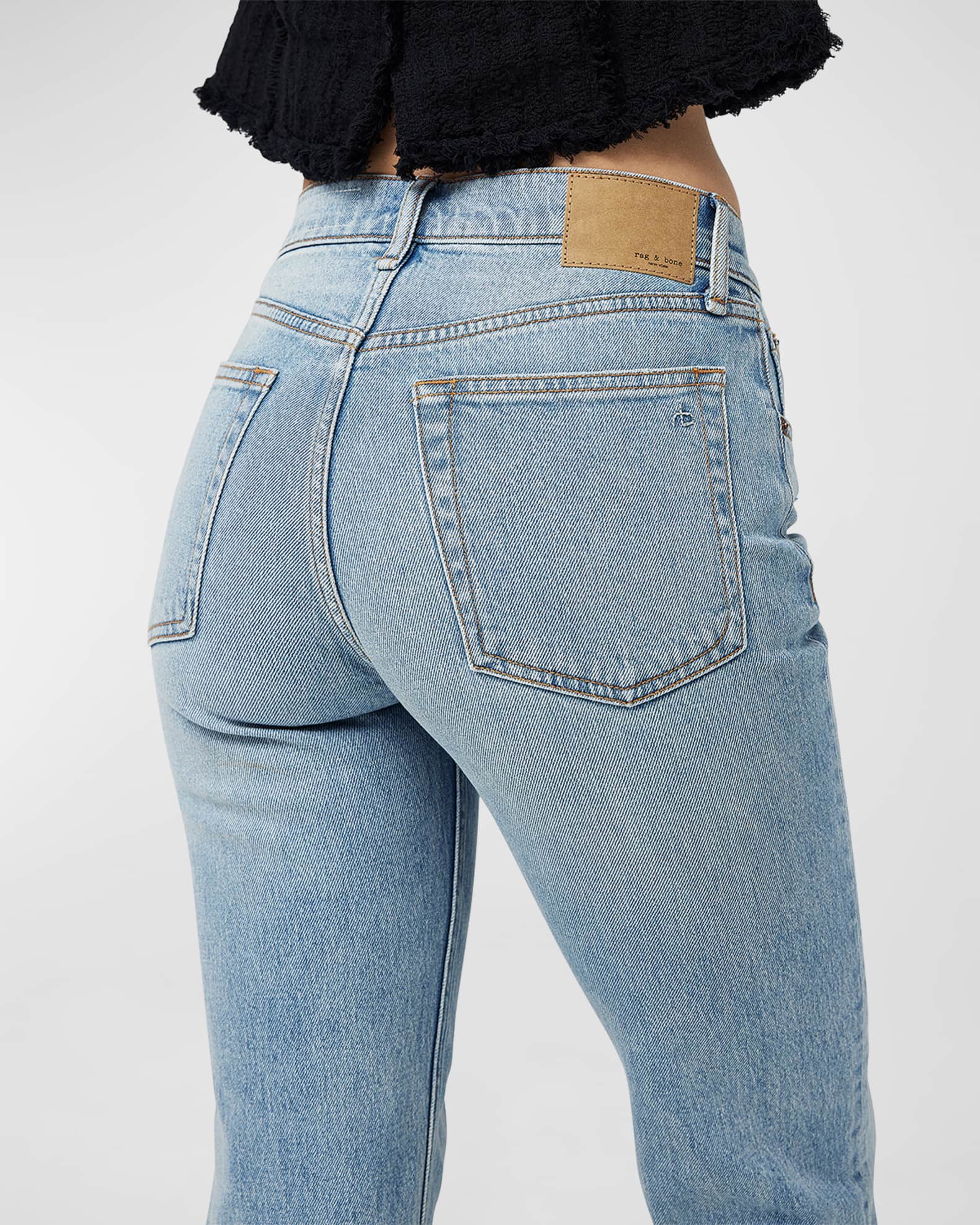 Rag & Bone Harlow Mid-Rise Straight Jeans | Neiman Marcus