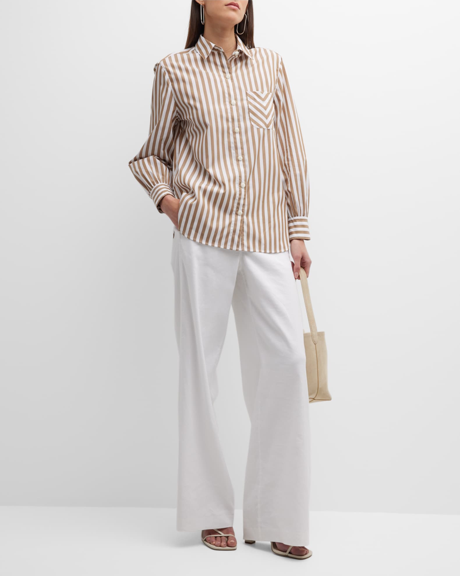 Maxine Striped Button-Front Shirt 1