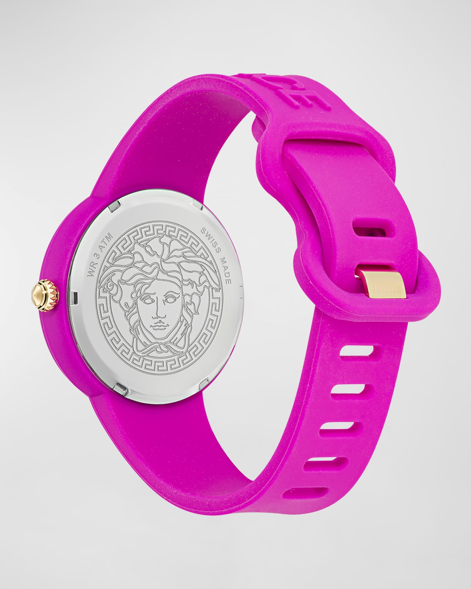 Versace Unisex Medusa Pop Pink Silicone Watch, 39mm Neiman Marcus