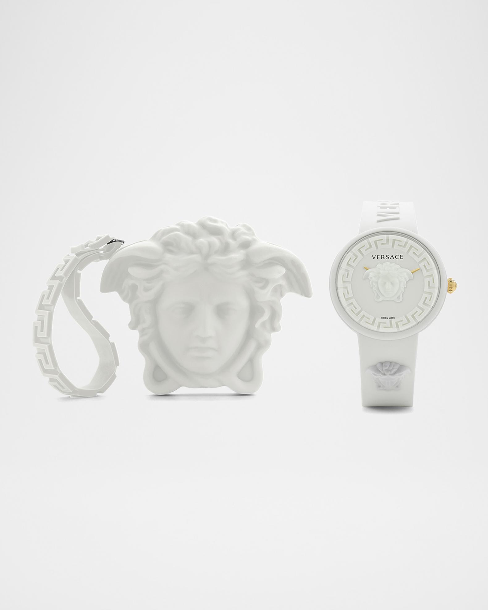 Versace Unisex Medusa Pop White Silicone Watch, 39mm | Neiman Marcus