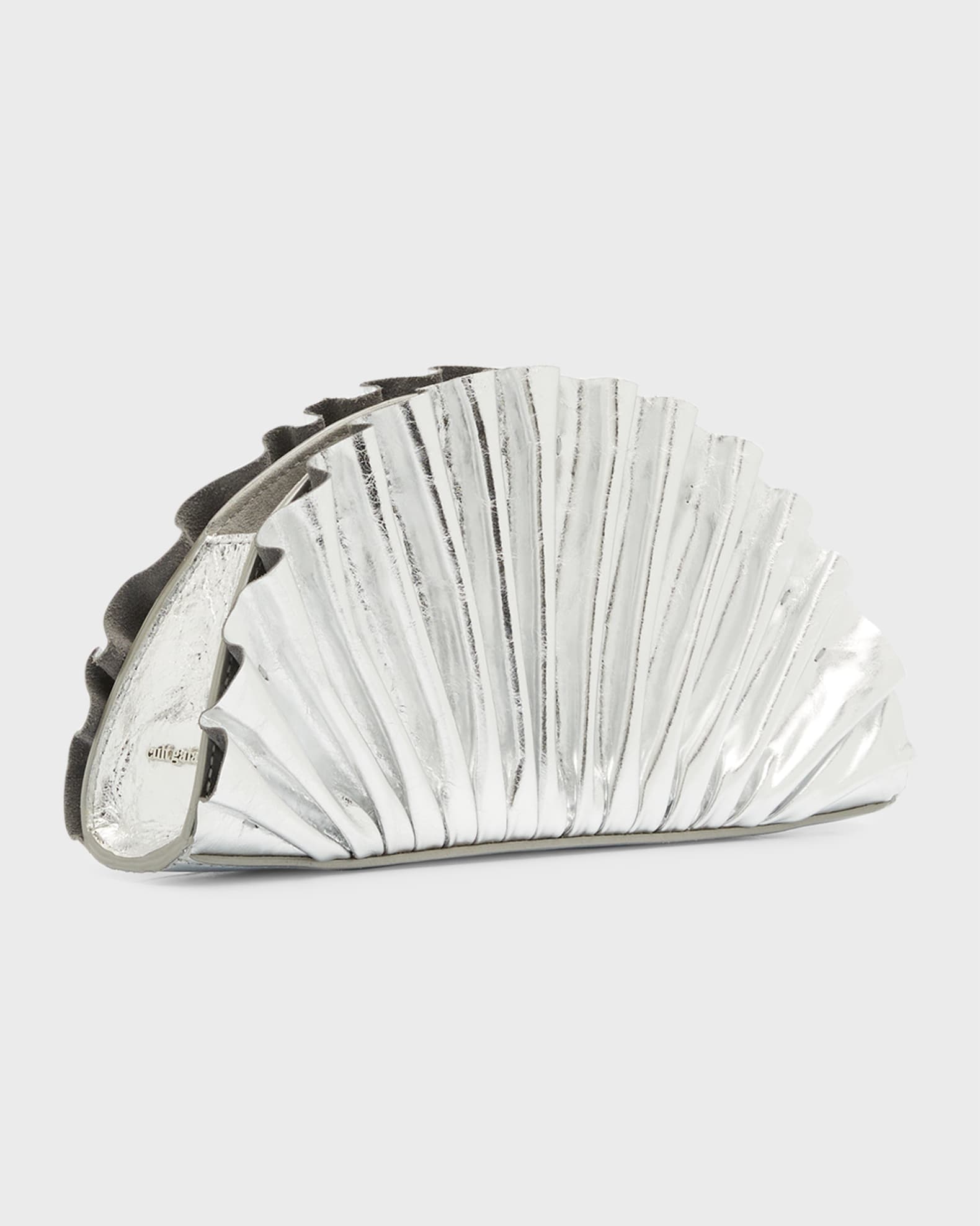 Cult Gaia Nala Mini Shell Metallic Clutch Bag | Neiman Marcus