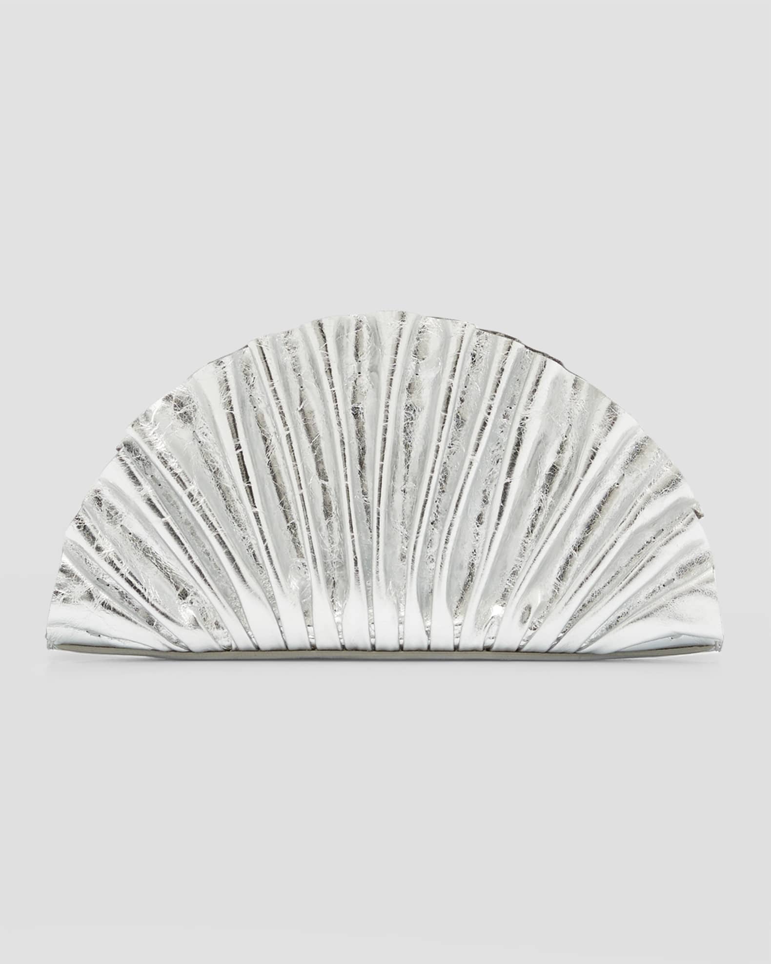 Nala Mini Shell Metallic Clutch Bag 0