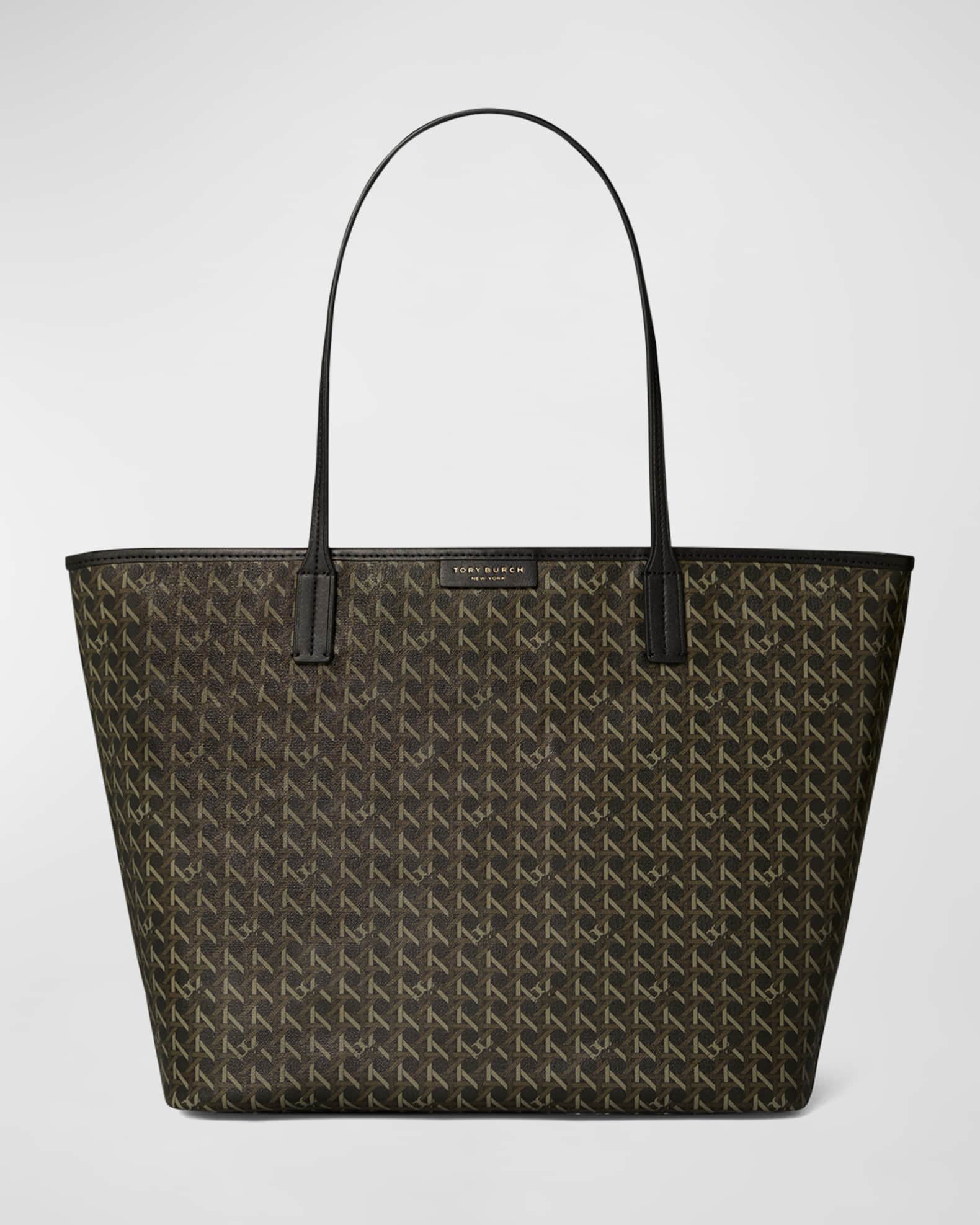 Tory Burch Every-Ready Woven Monogram Tote Bag | Neiman Marcus