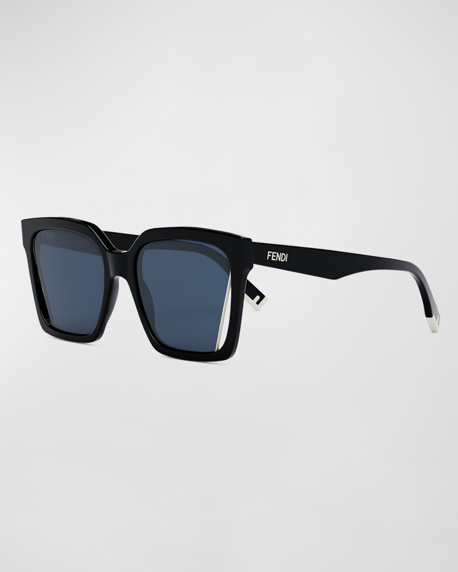 Fendi black square sunglasses discount