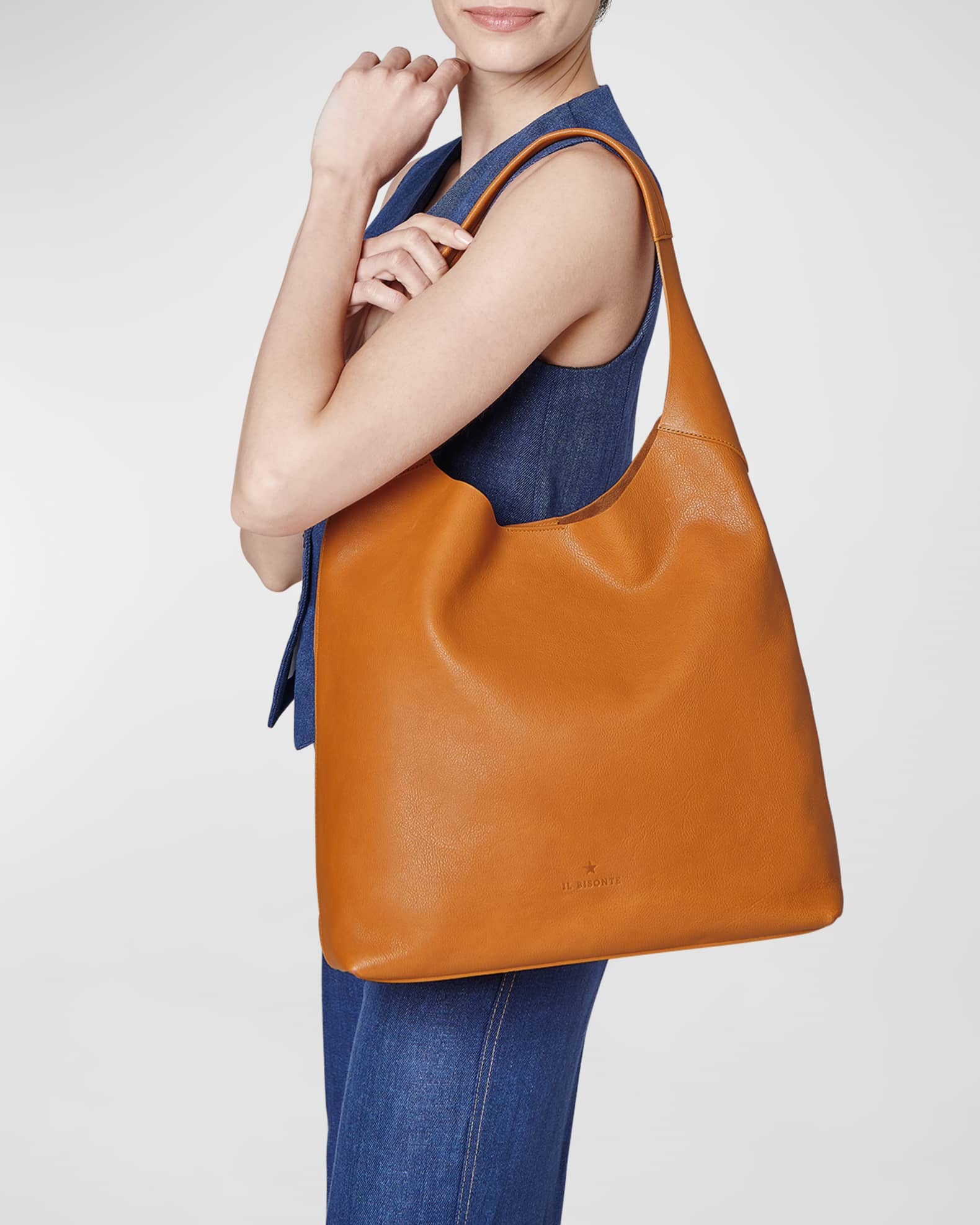 Il Bisonte Le Laudi Leather Shoulder Bag | Neiman Marcus