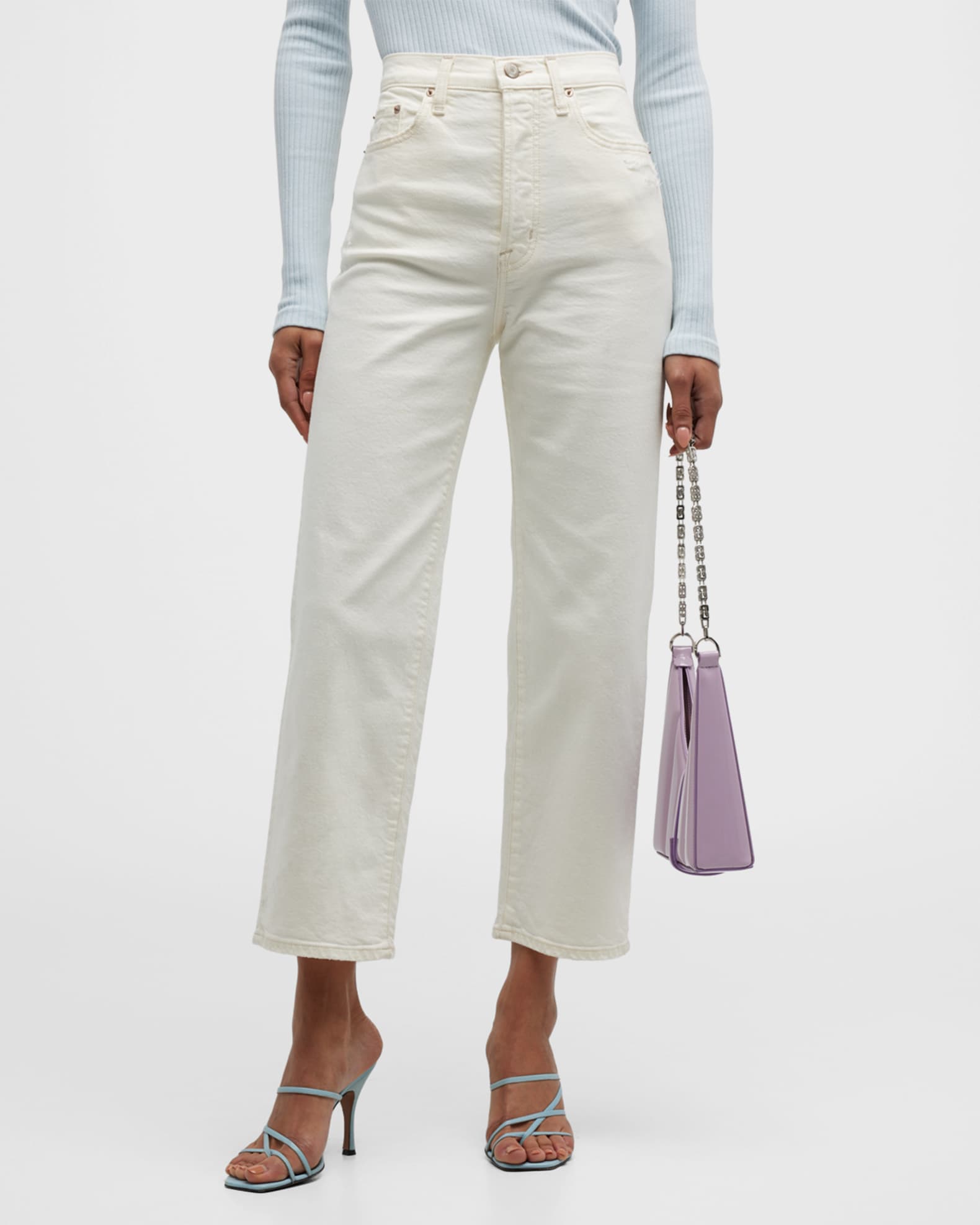 PISTOLA Cassie Cropped Straight Jeans Neiman Marcus