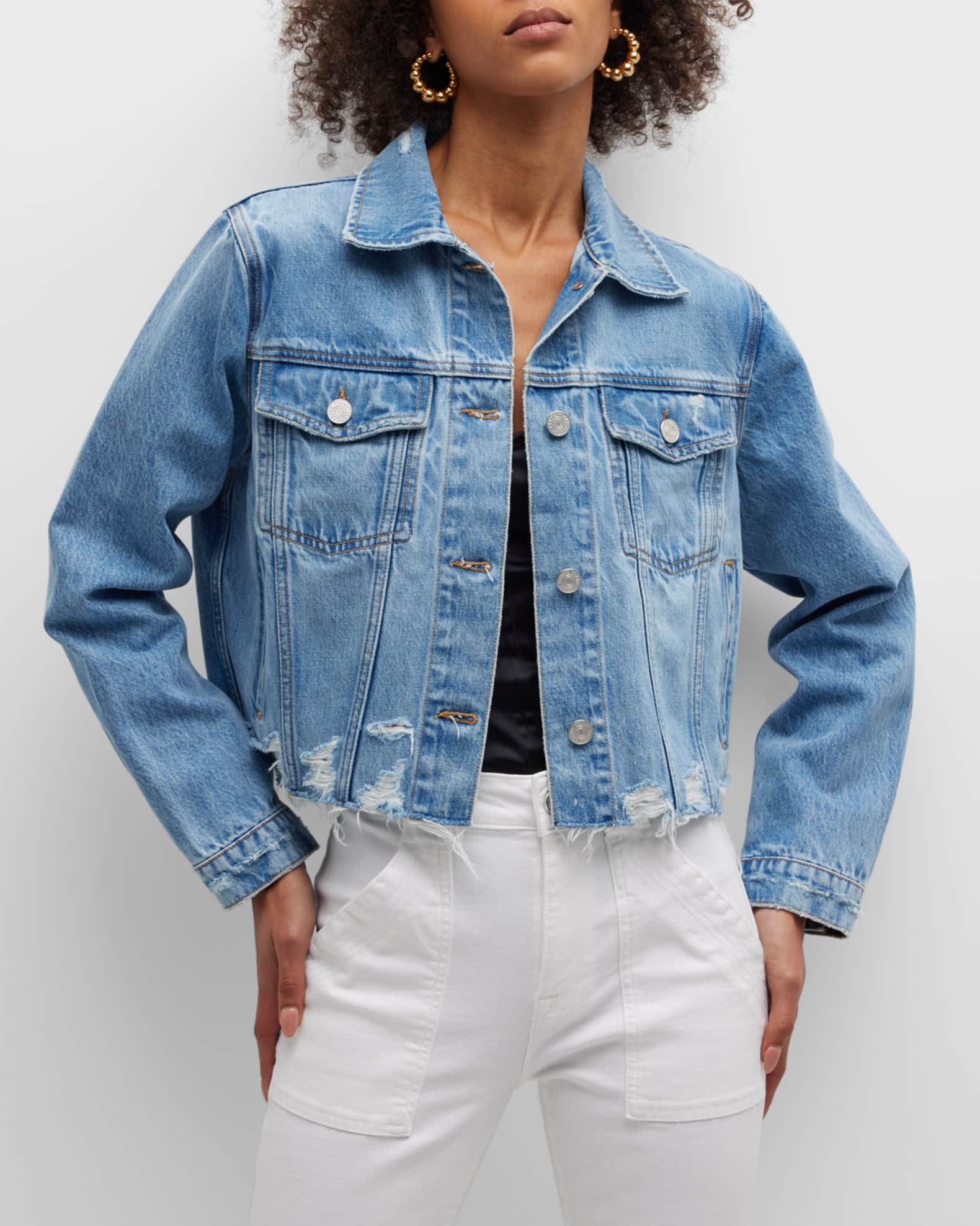 Topshop moto cropped denim jacket hotsell