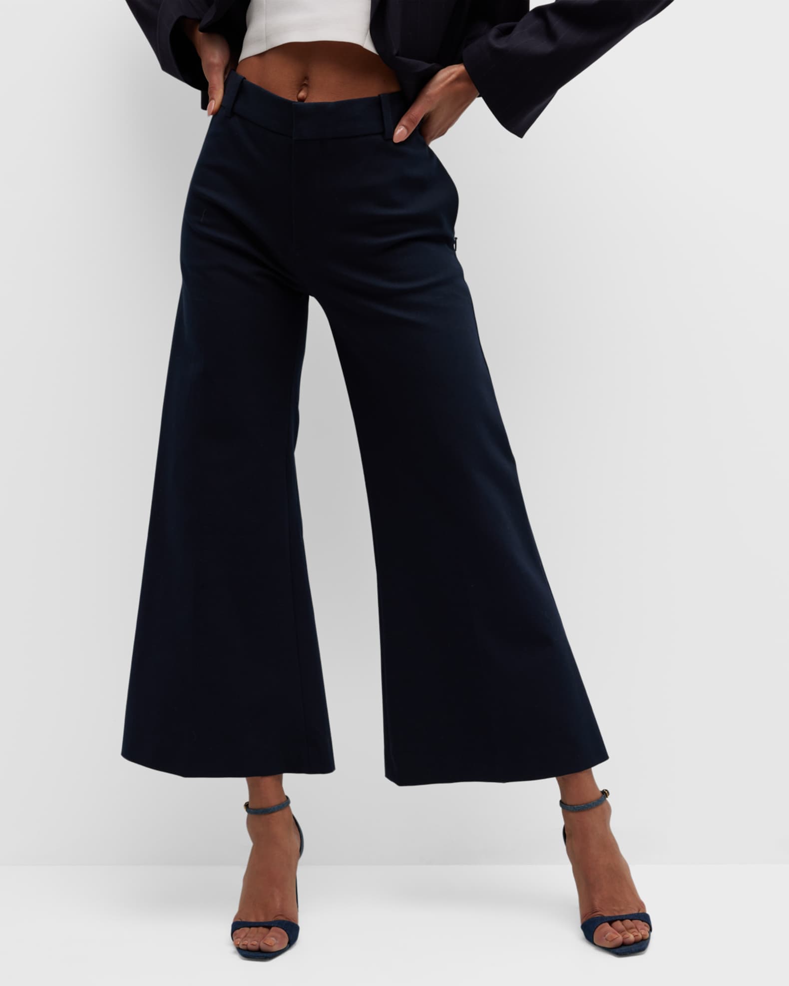 Cropped palazzo trousers deals