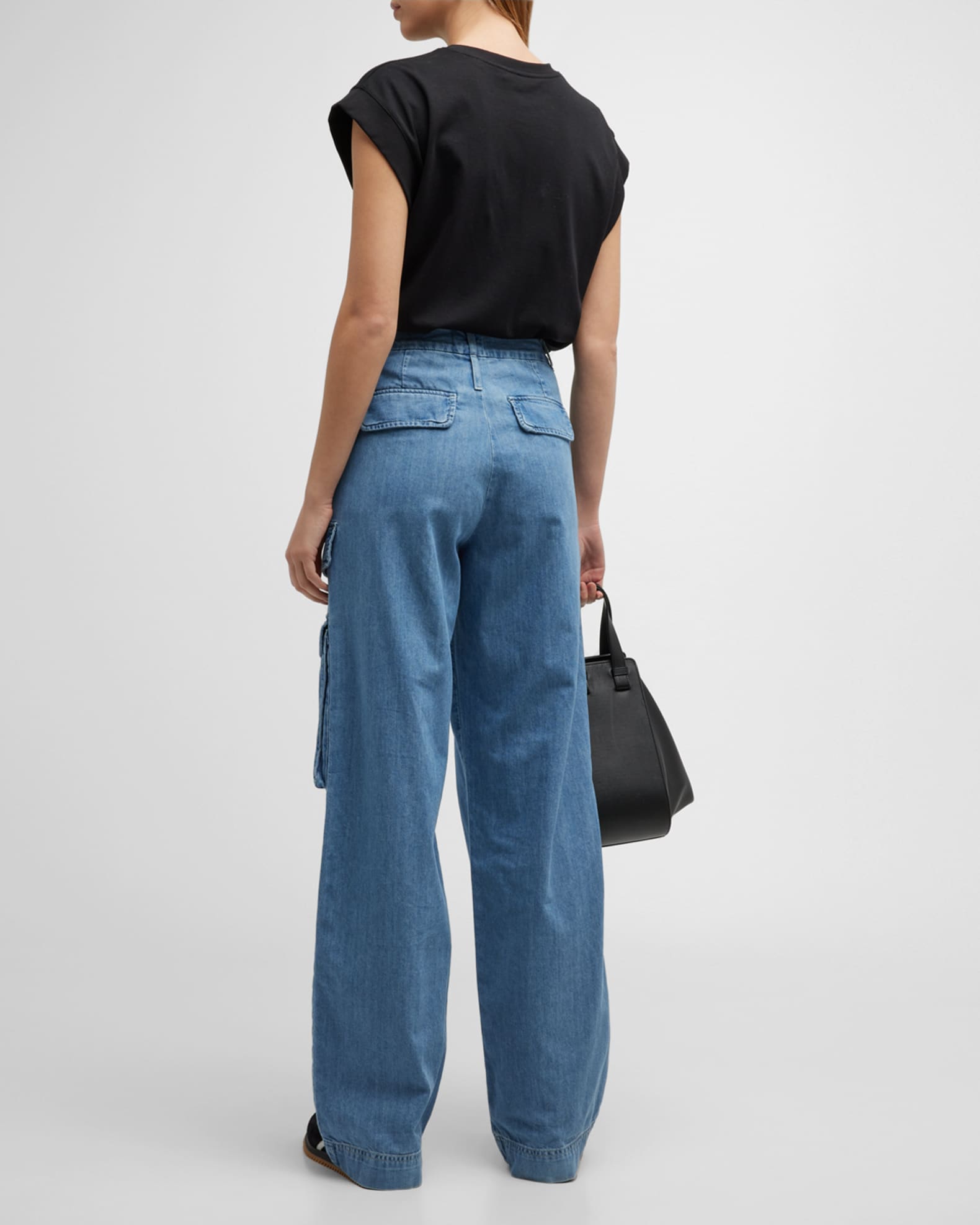 FRAME Relaxed Straight Cargo Jeans | Neiman Marcus