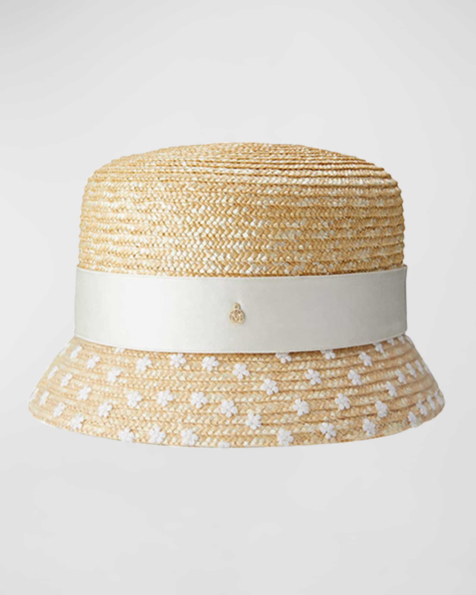 Maison Michel Big New Kendall straw hat - Neutrals
