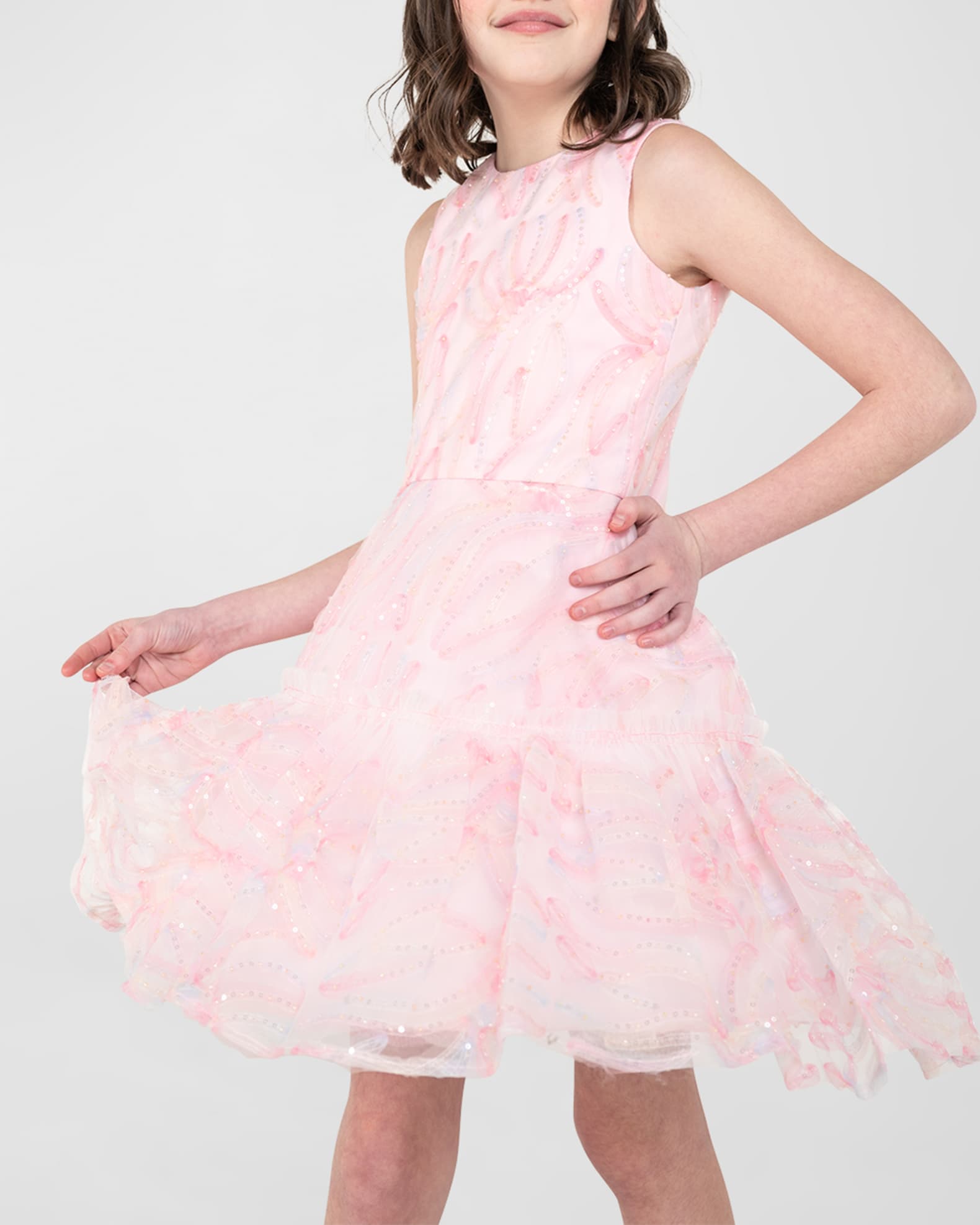 Girl's Sadie Embellished 3D Tulle Dress 1