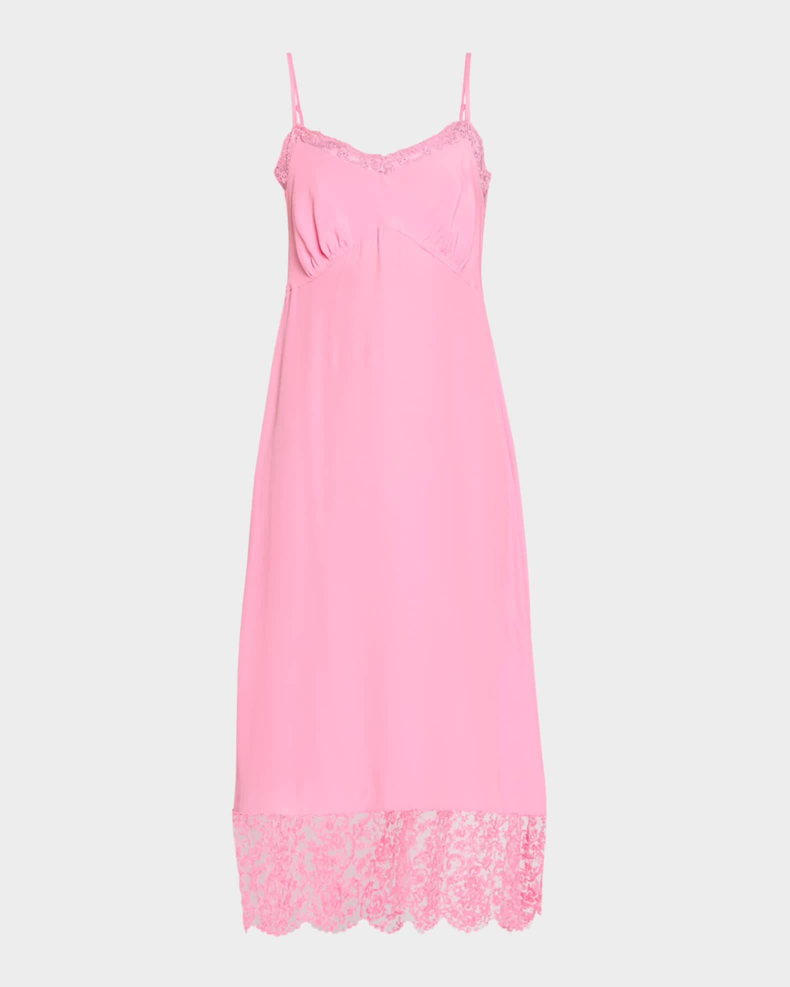 Lace-Trim Slip Dress  0