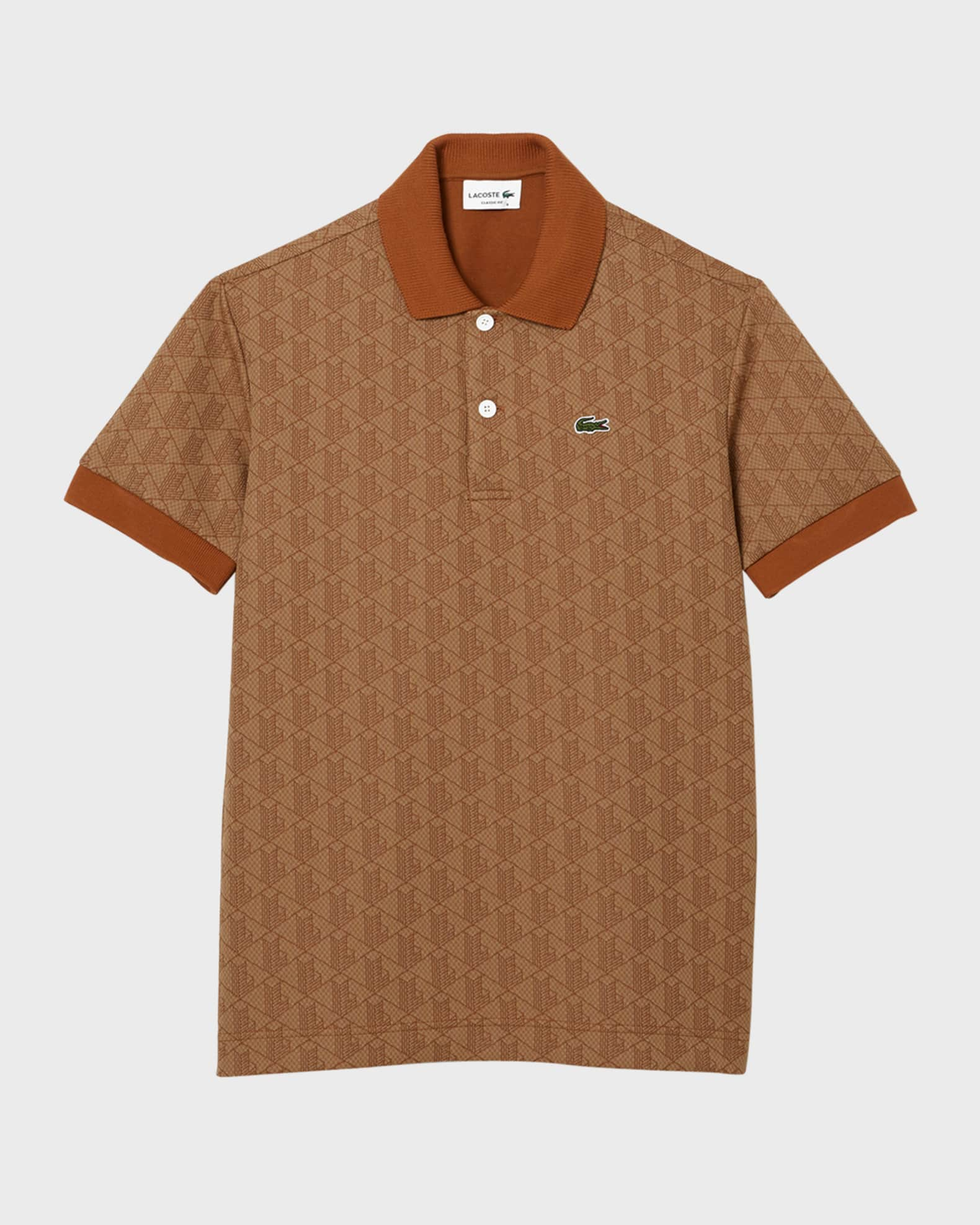 Moncler Men's Monogram Print Polo Shirt