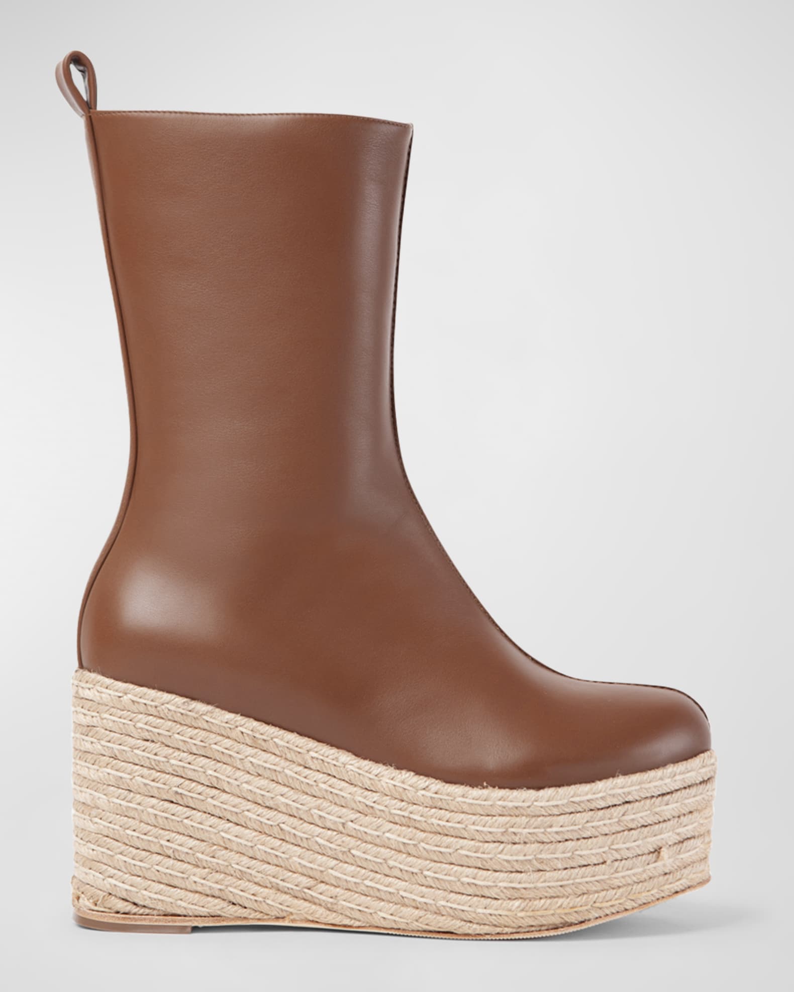 paloma wedge espadrilles in smooth leather