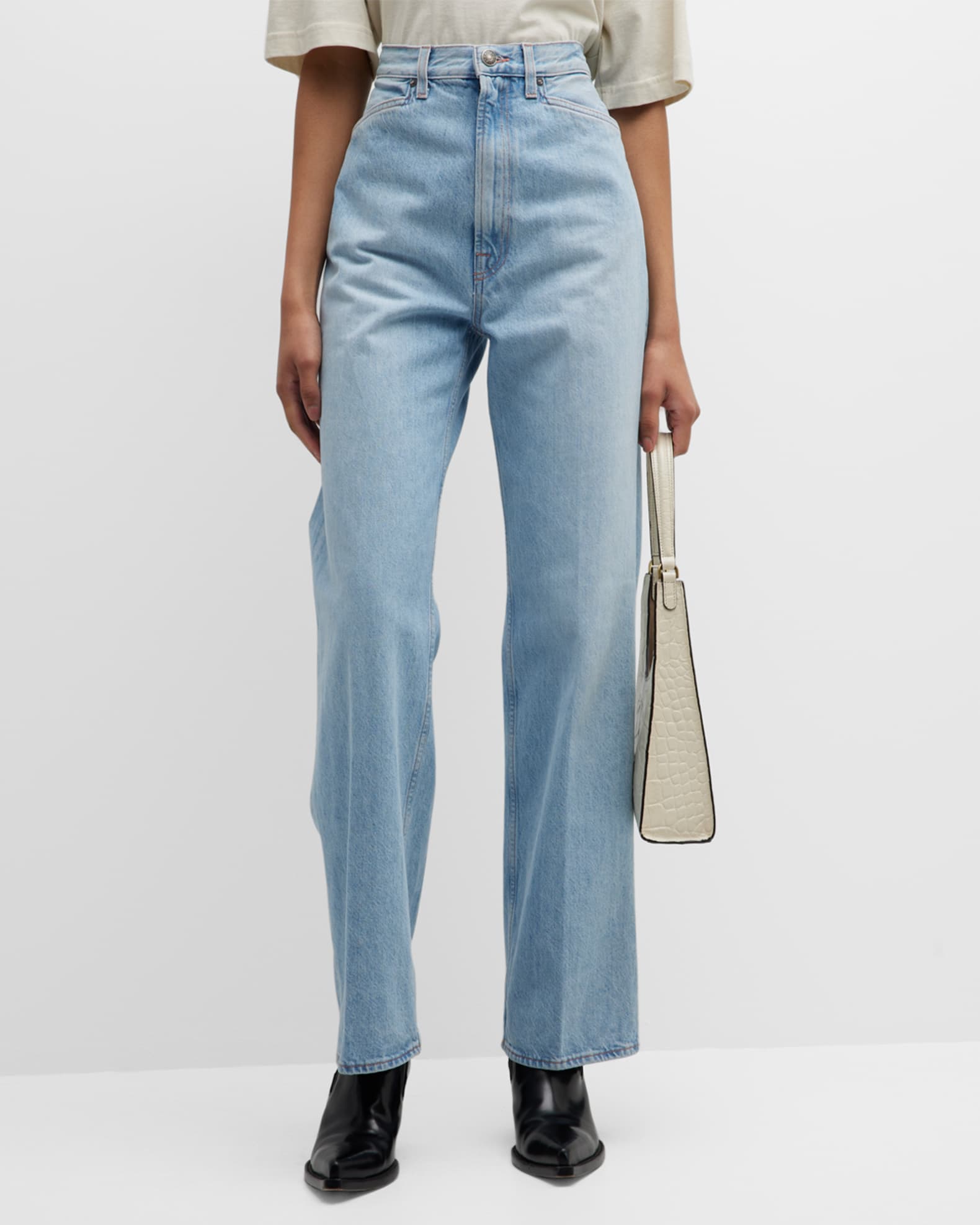 MADE IN TOMBOY Jey High Rise Straight Jeans | Neiman Marcus