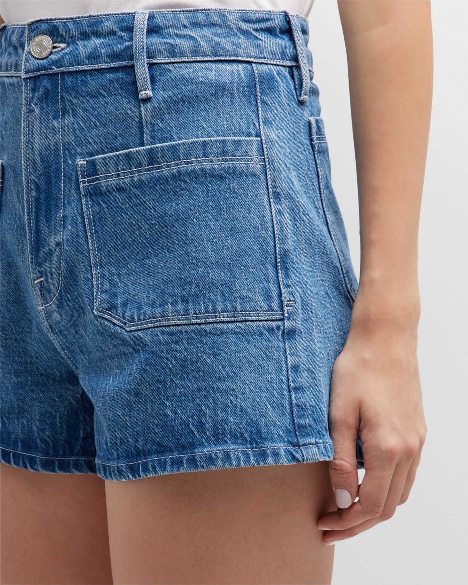 FRAME Le Bardot Denim Shorts Neiman Marcus