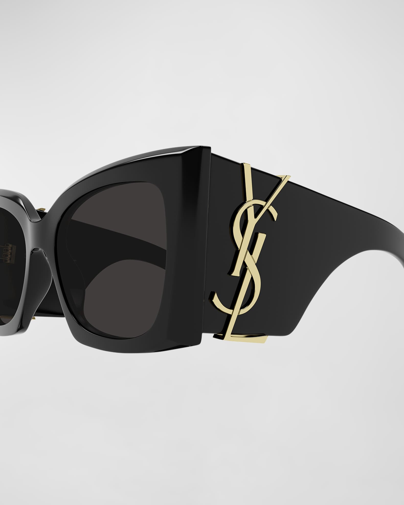 SAINT LAURENT - BOLD CAT-EYE MASK ’SL 73’ SUNGLASSES /BLACK