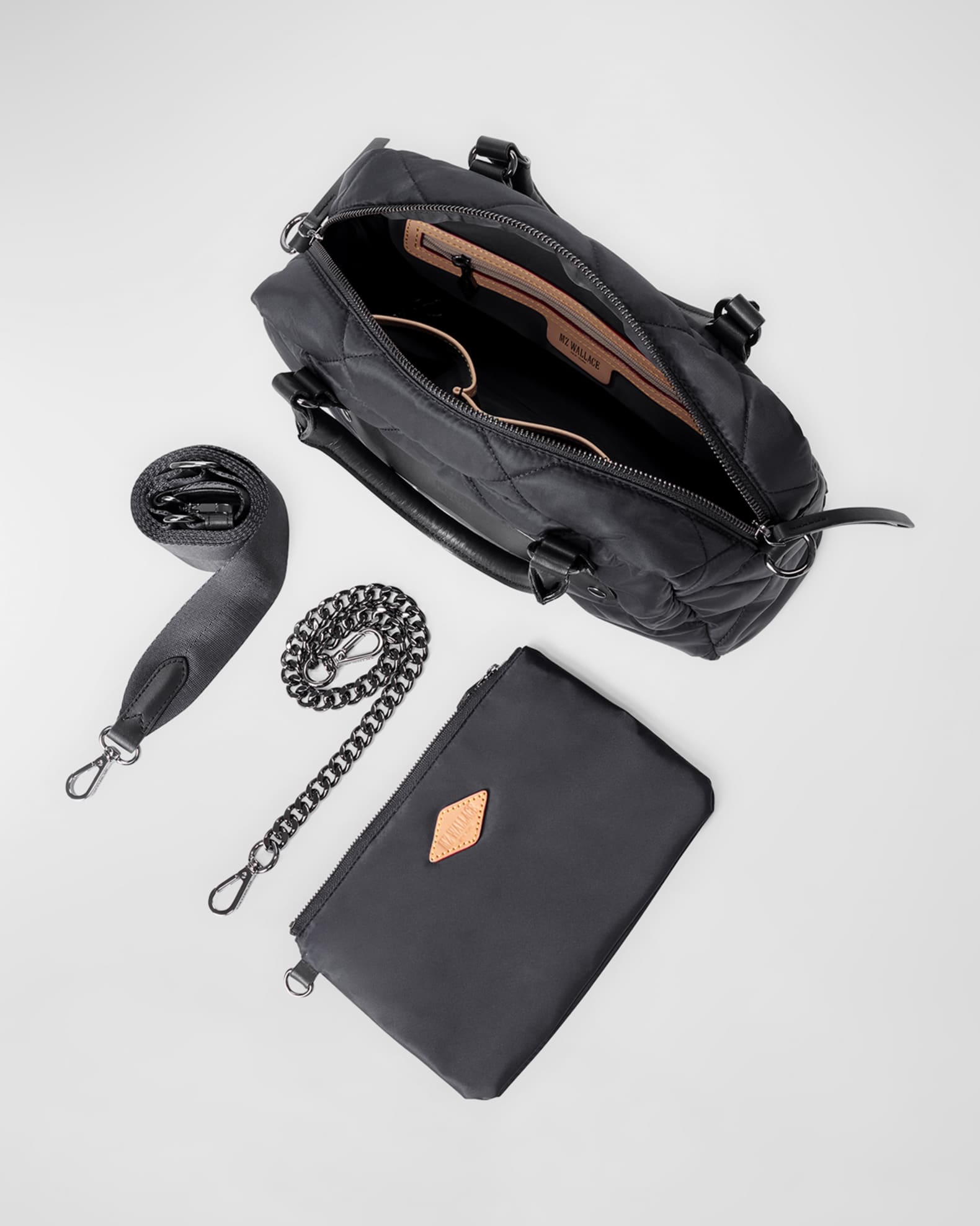 MZ WALLACE Madison Quilted Top Handle Satchel Bag | Neiman Marcus