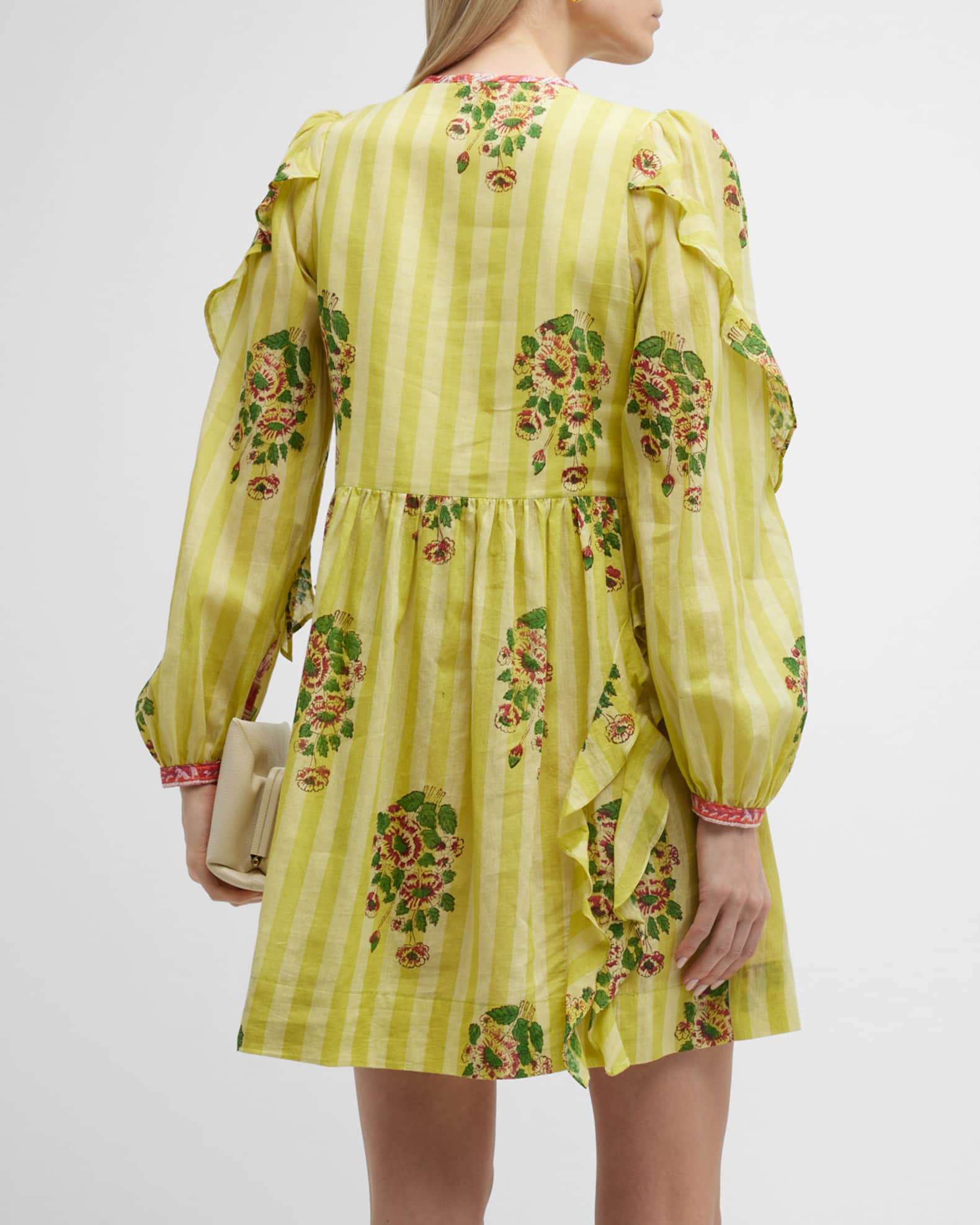 Alix of Bohemia Winslow Floral Striped Mini Dress Neiman Marcus