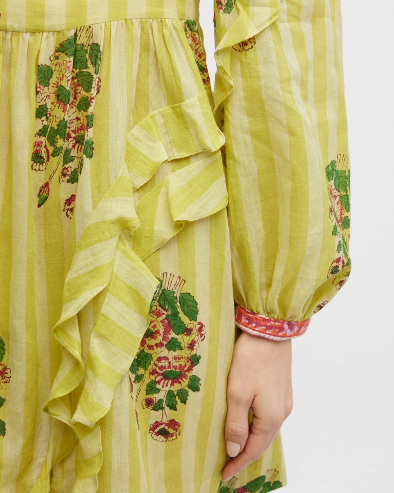 Alix of Bohemia Winslow Floral Striped Mini Dress Neiman Marcus