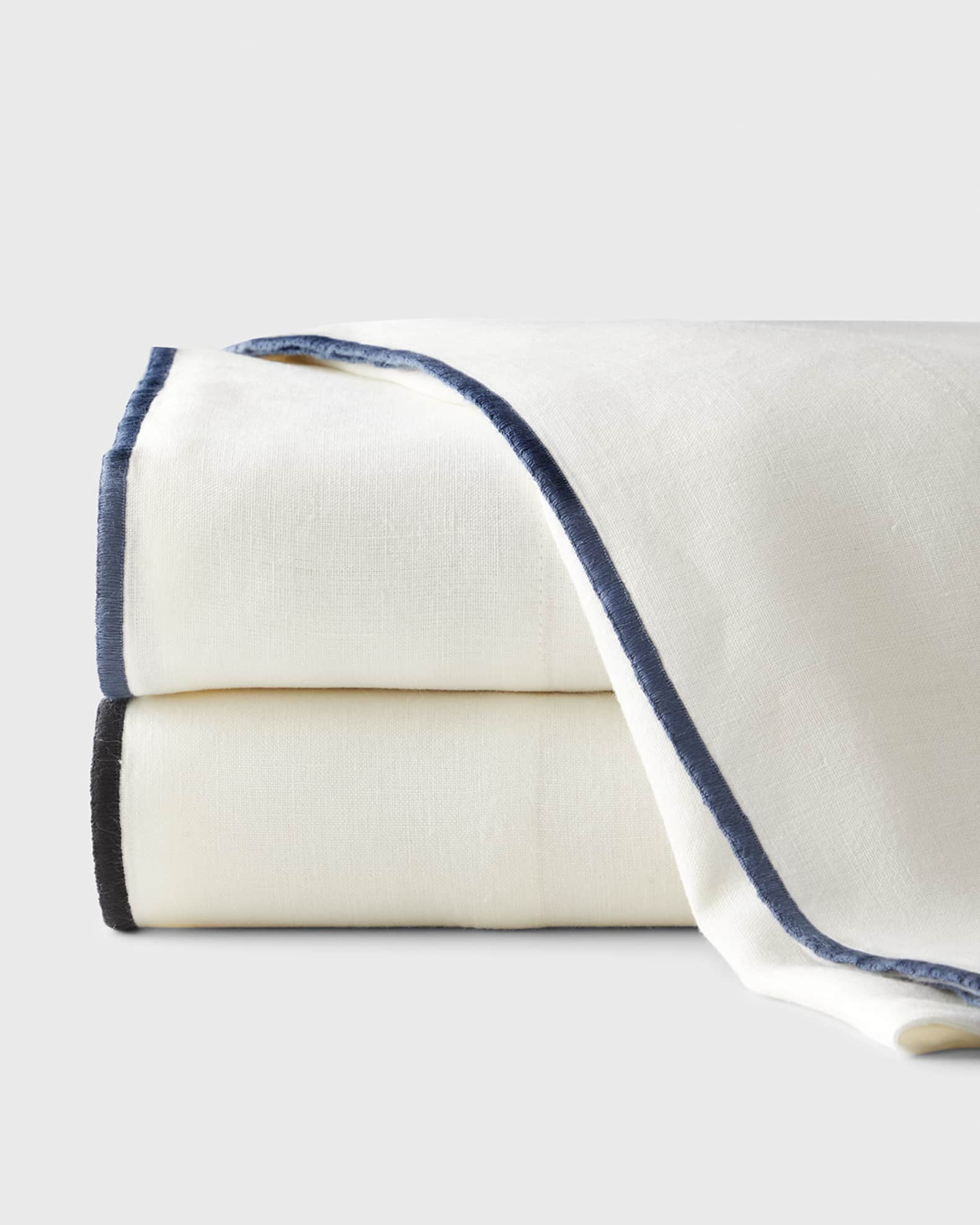 Tyne Linen Ivory Queen Sheet Set  1