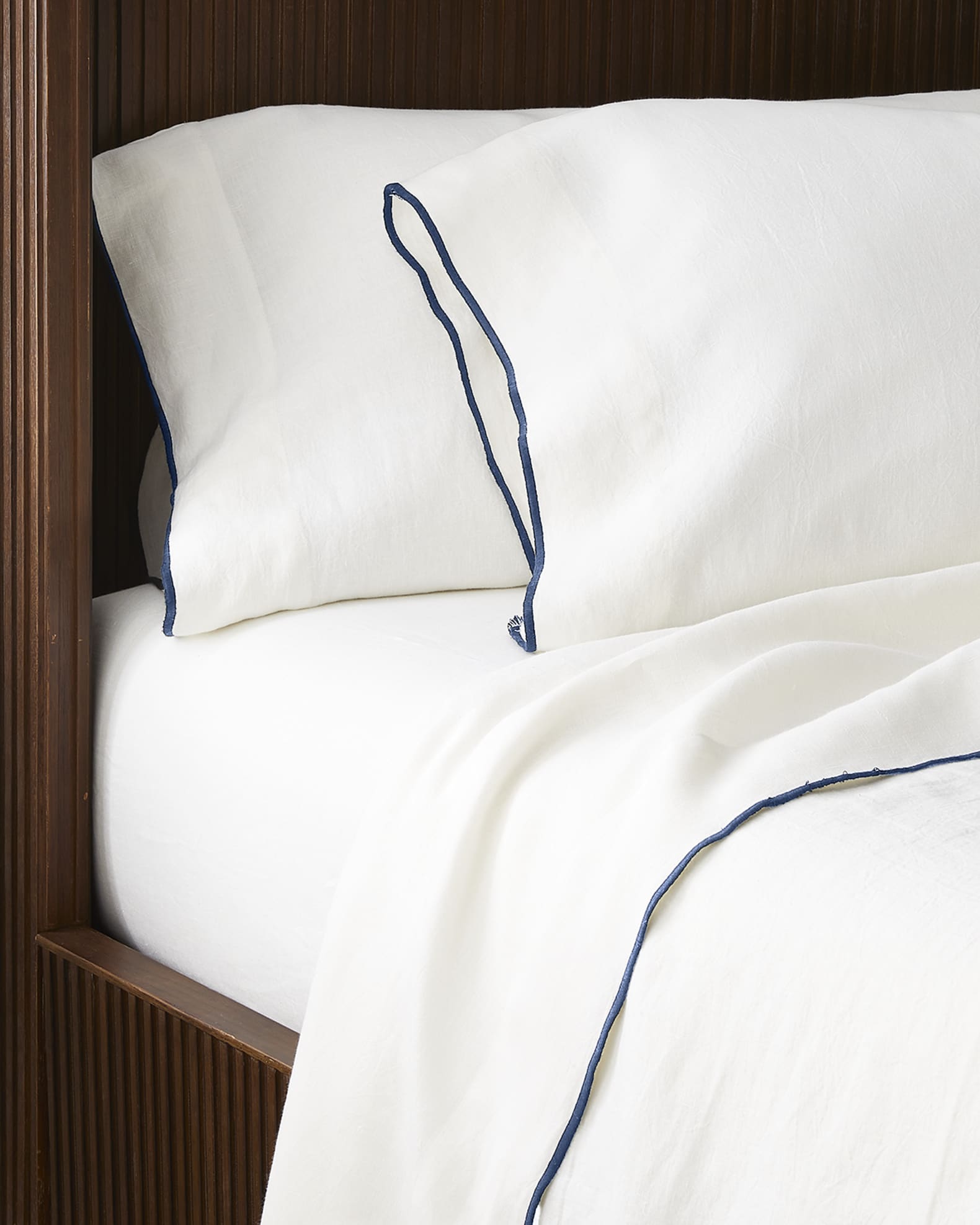 Tyne Linen Ivory Queen Sheet Set  0
