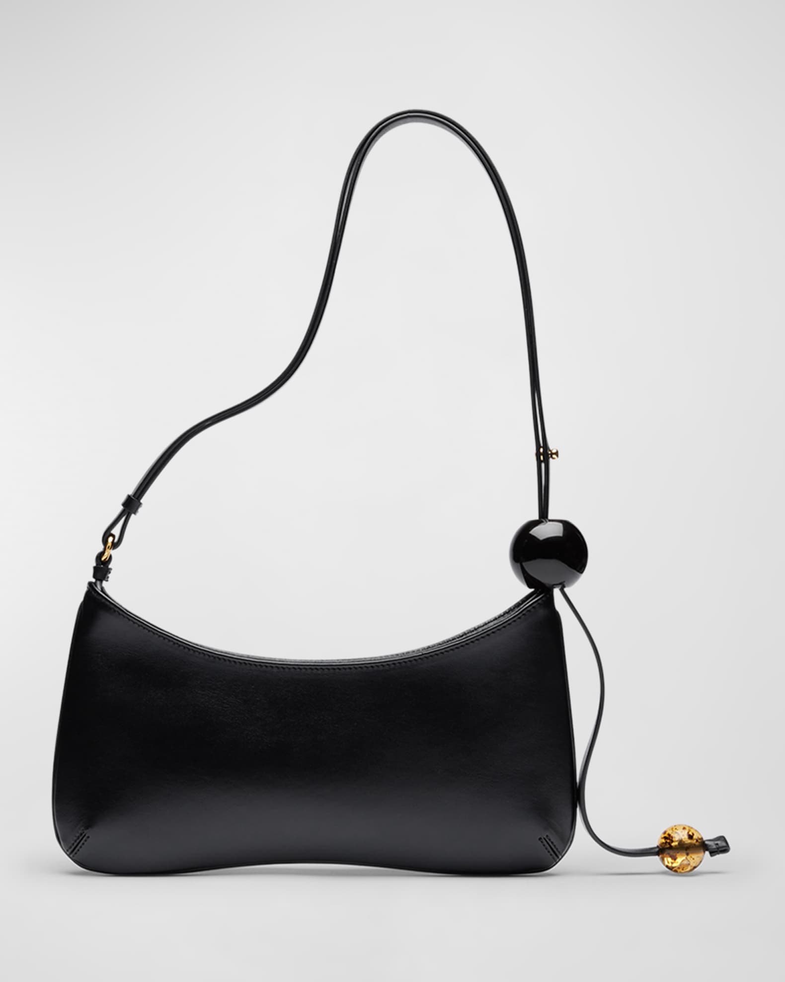 Jacquemus Le Bisou Perle Leather Shoulder Bag | Neiman Marcus