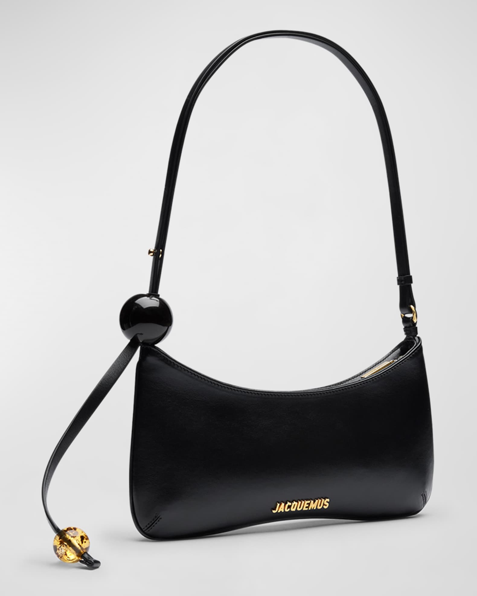 Jacquemus Le Bisou Perle Leather Shoulder Bag | Neiman Marcus