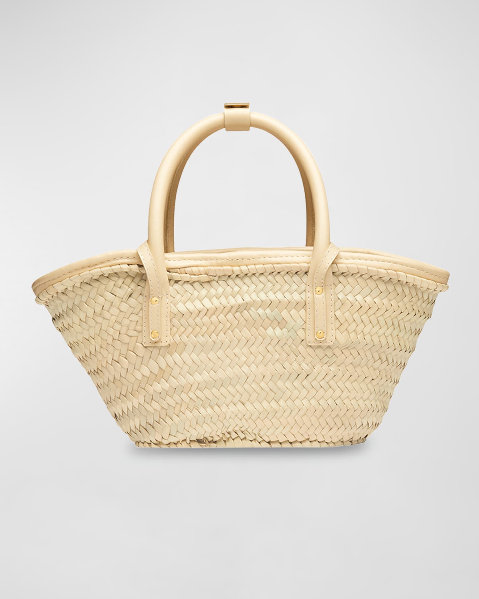 Jacquemus Le Petit Panier Soli Wicker Top-Handle Bag | Neiman Marcus