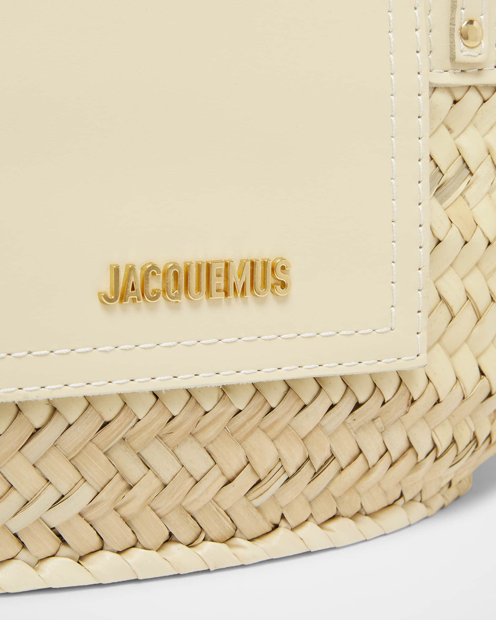 Jacquemus Le Petit Panier Soli Wicker Top-Handle Bag | Neiman Marcus