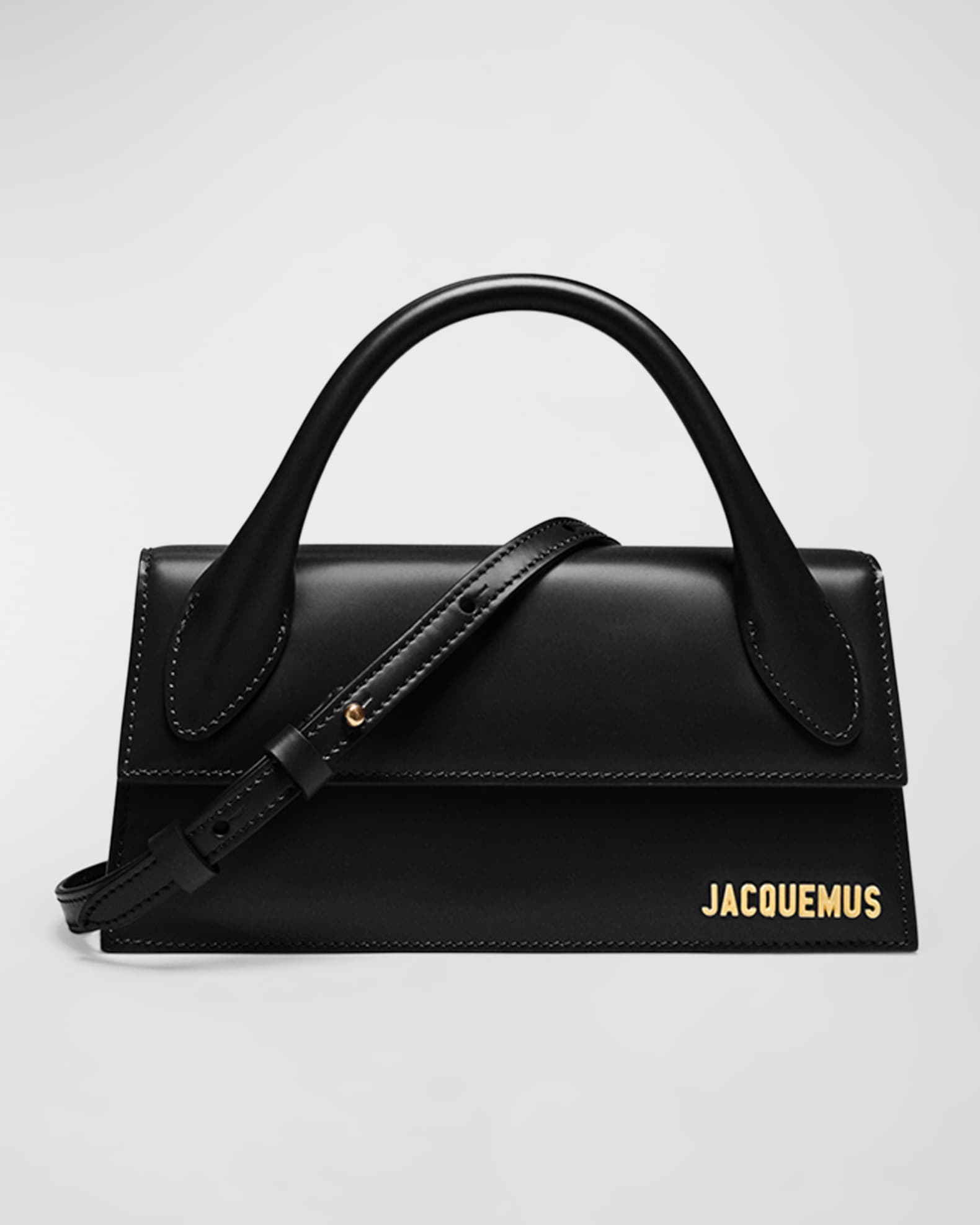Le Chiquito Long Leather Top Handle Bag
