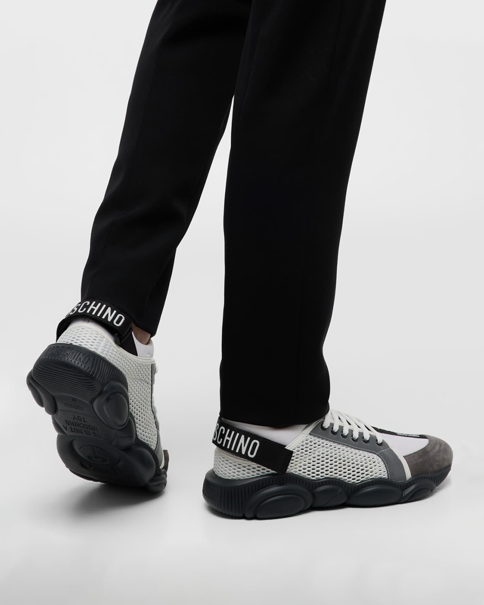 Men's Mesh Bubble Teddy Low-Top Sneakers 1