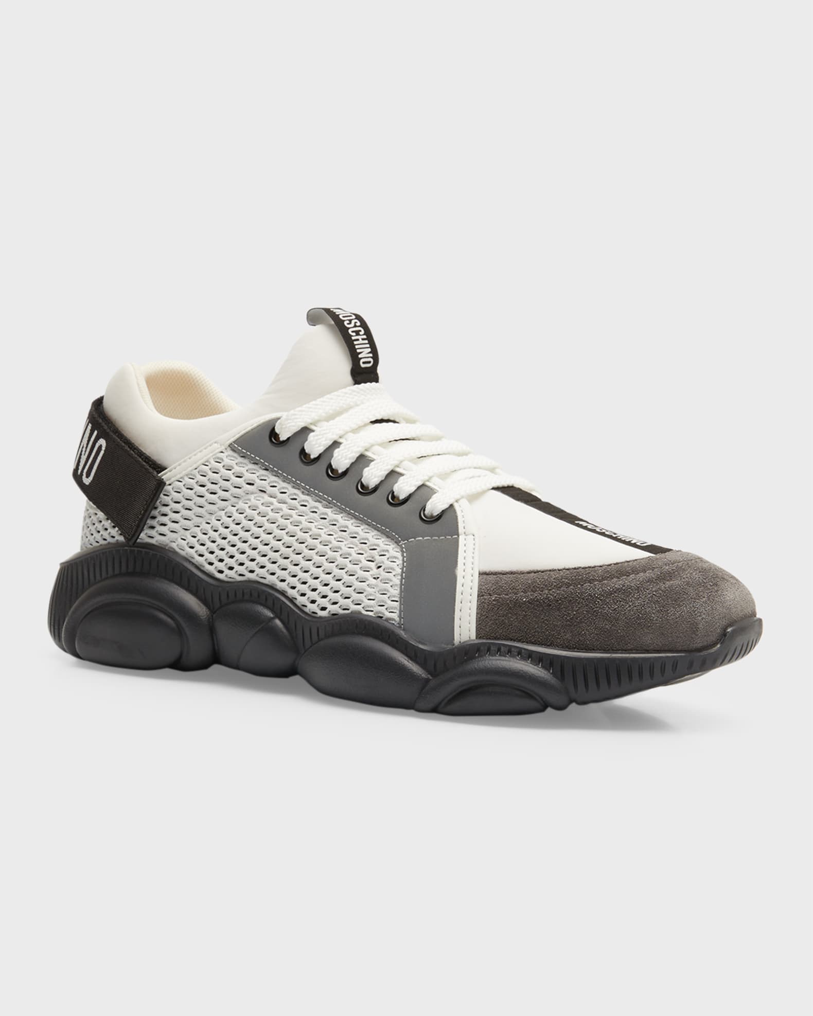 Moschino Men s Mesh Bubble Teddy Low Top Sneakers Neiman Marcus