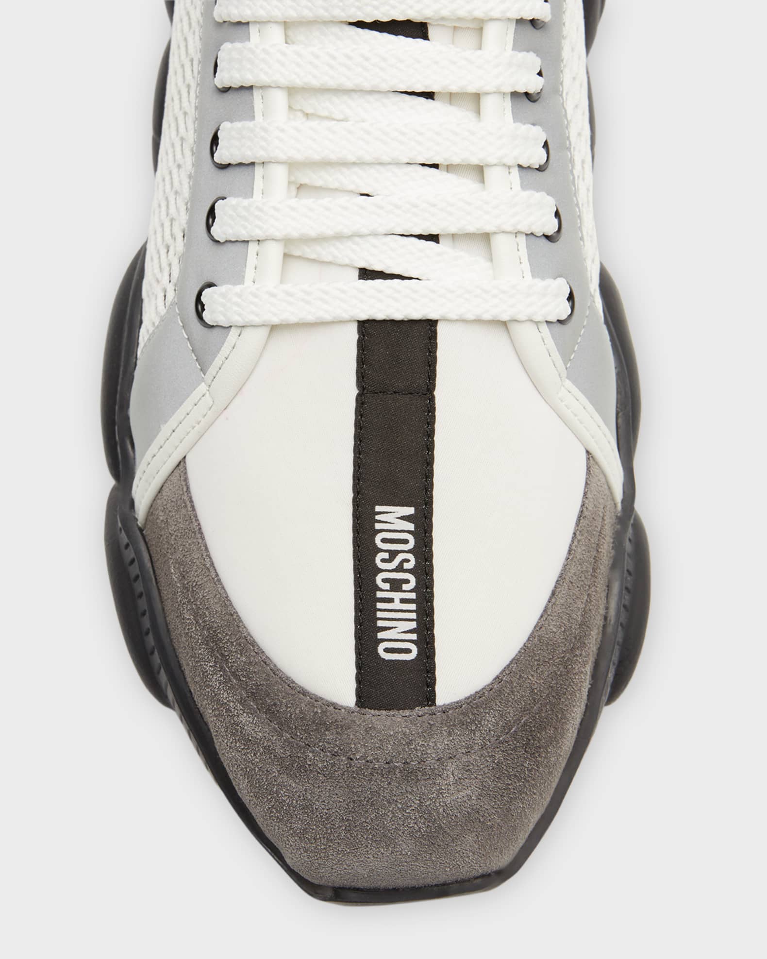 Moschino Men's Mesh Bubble Teddy Low-Top Sneakers | Neiman