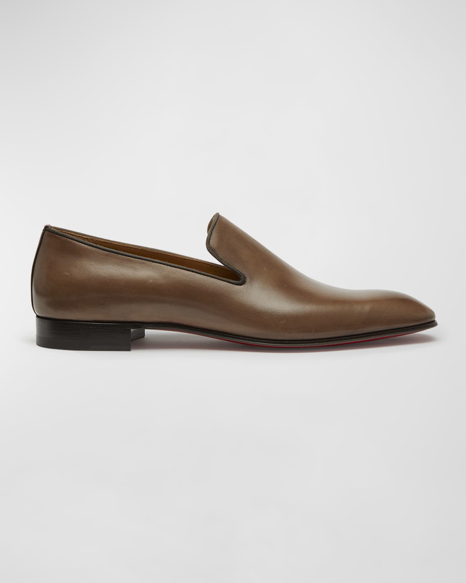 Christian Louboutin Men s Dandelion Red Sole Leather Loafers Neiman Marcus