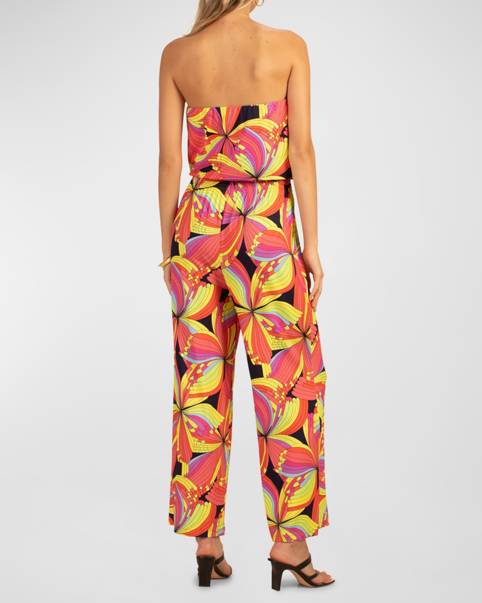 Trina Turk Time Out 2 Strapless AbstractPrint Jumpsuit Neiman Marcus