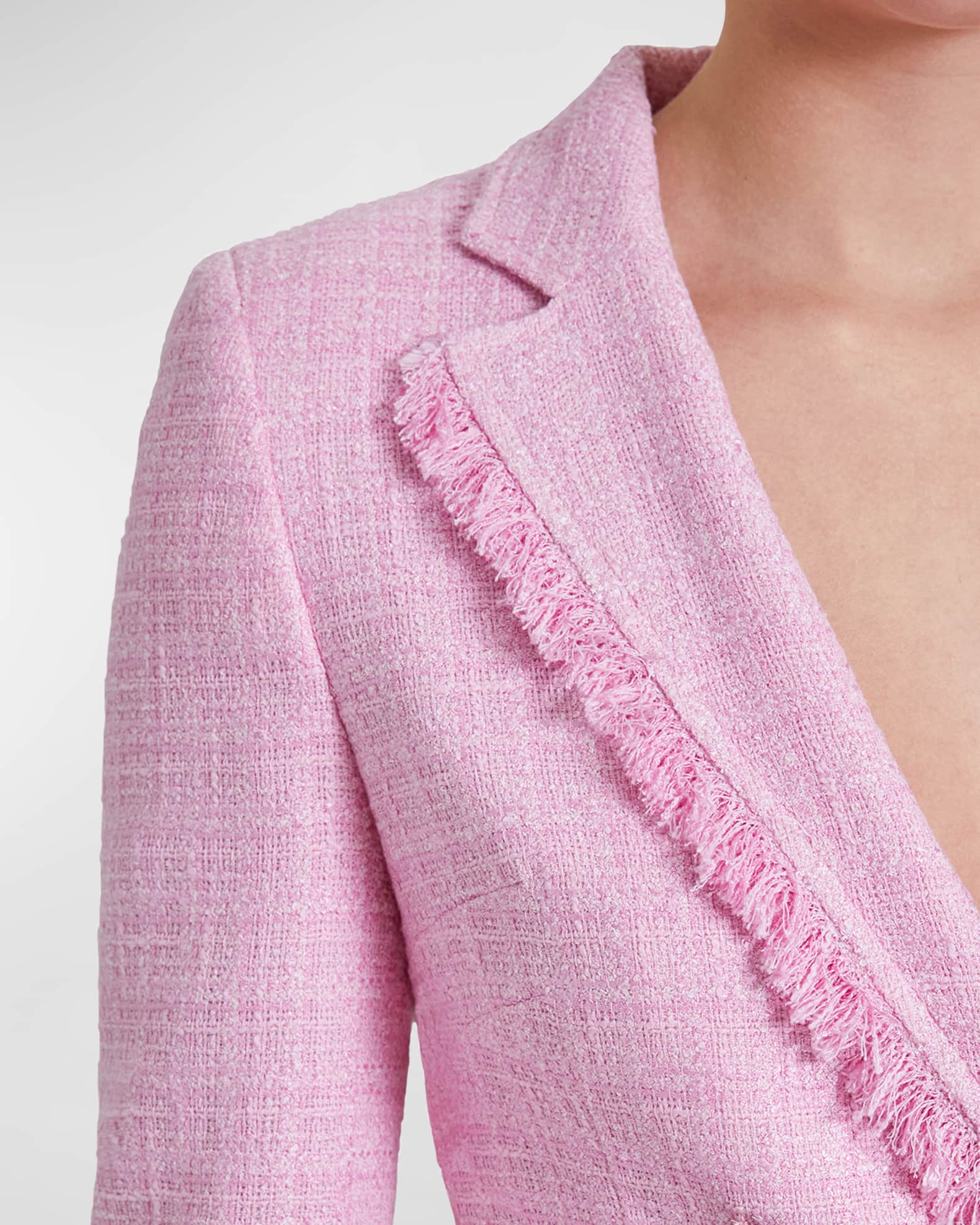 Santorelli Saba DoubleBreasted Tweed Jacket Neiman Marcus