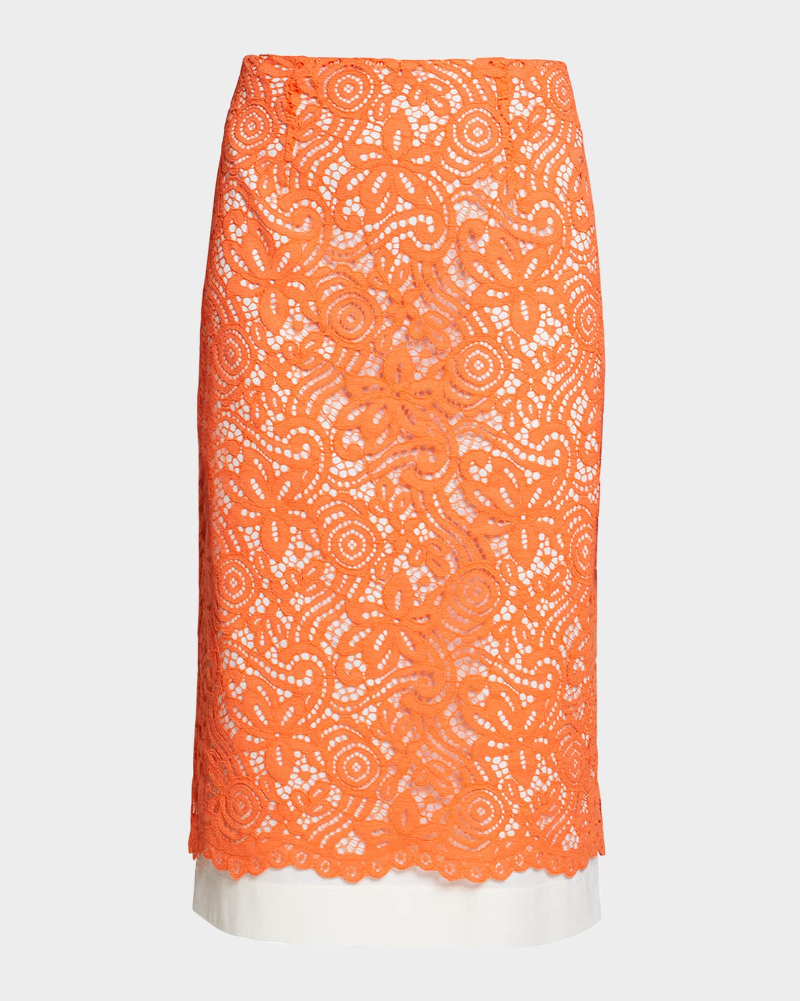 Santorelli Women s Ellie Lace Pencil Midi Skirt
