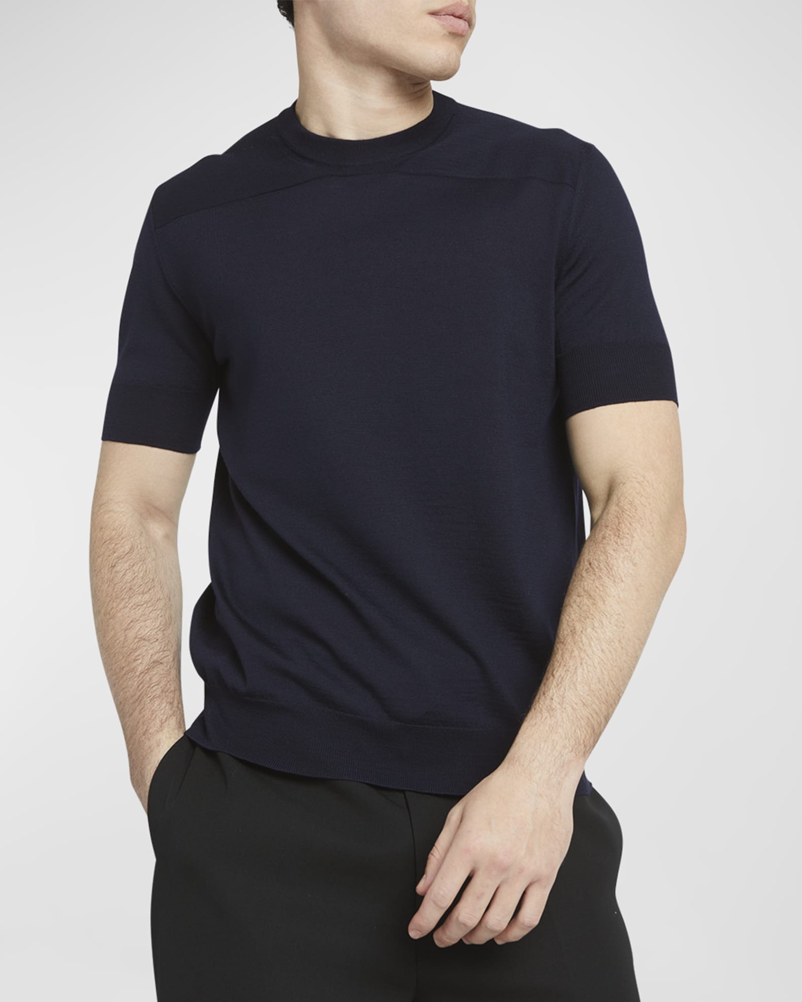 Tシャツ・カットソー JIL SANDER  Virgin wool T-shirt Jil Sander Men's Crewneck Virgin Wool Tee | Neiman Marcus